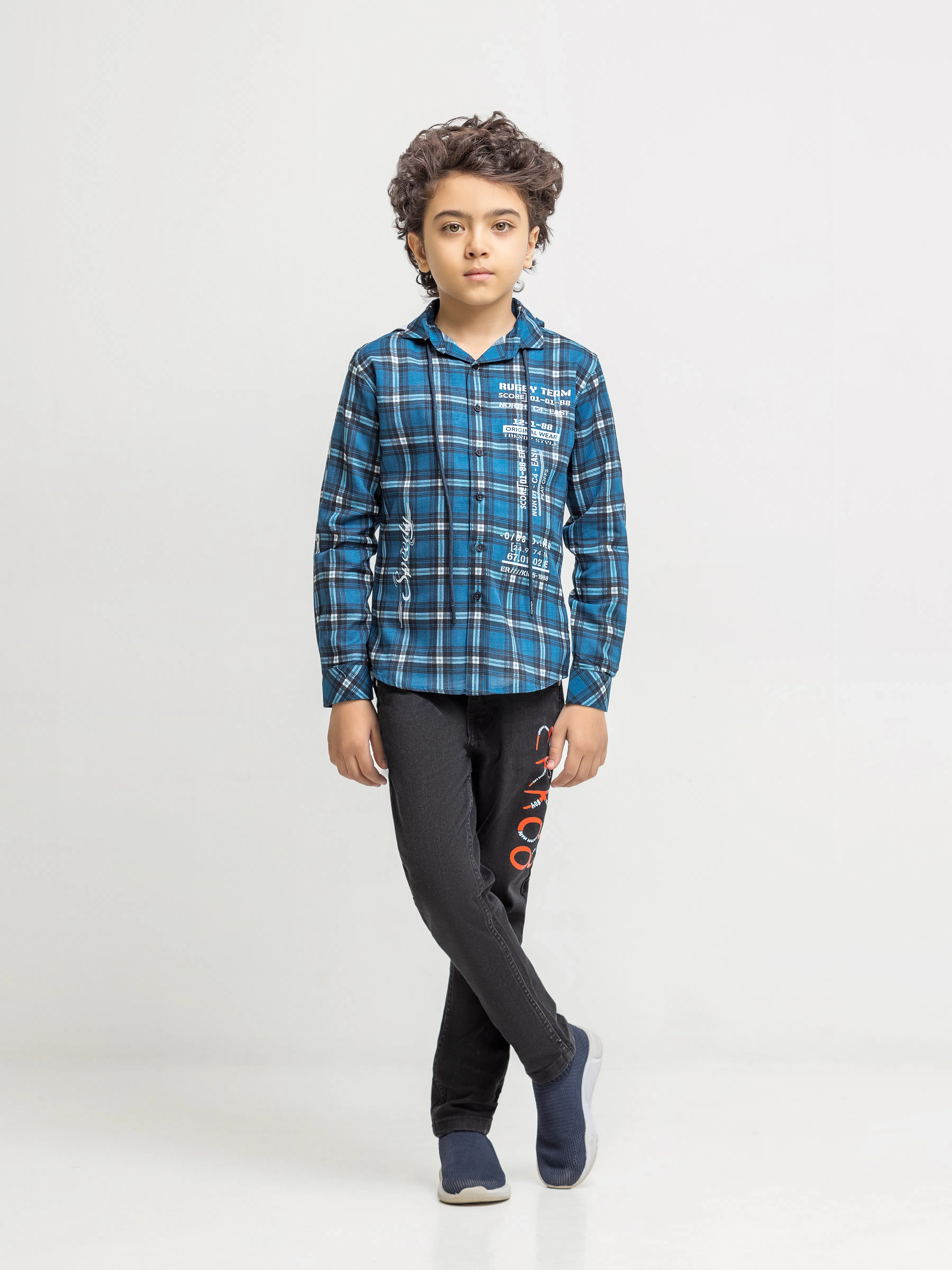 Boy's Blue & White Shirt - EBTS5-27581-2P - Image 3