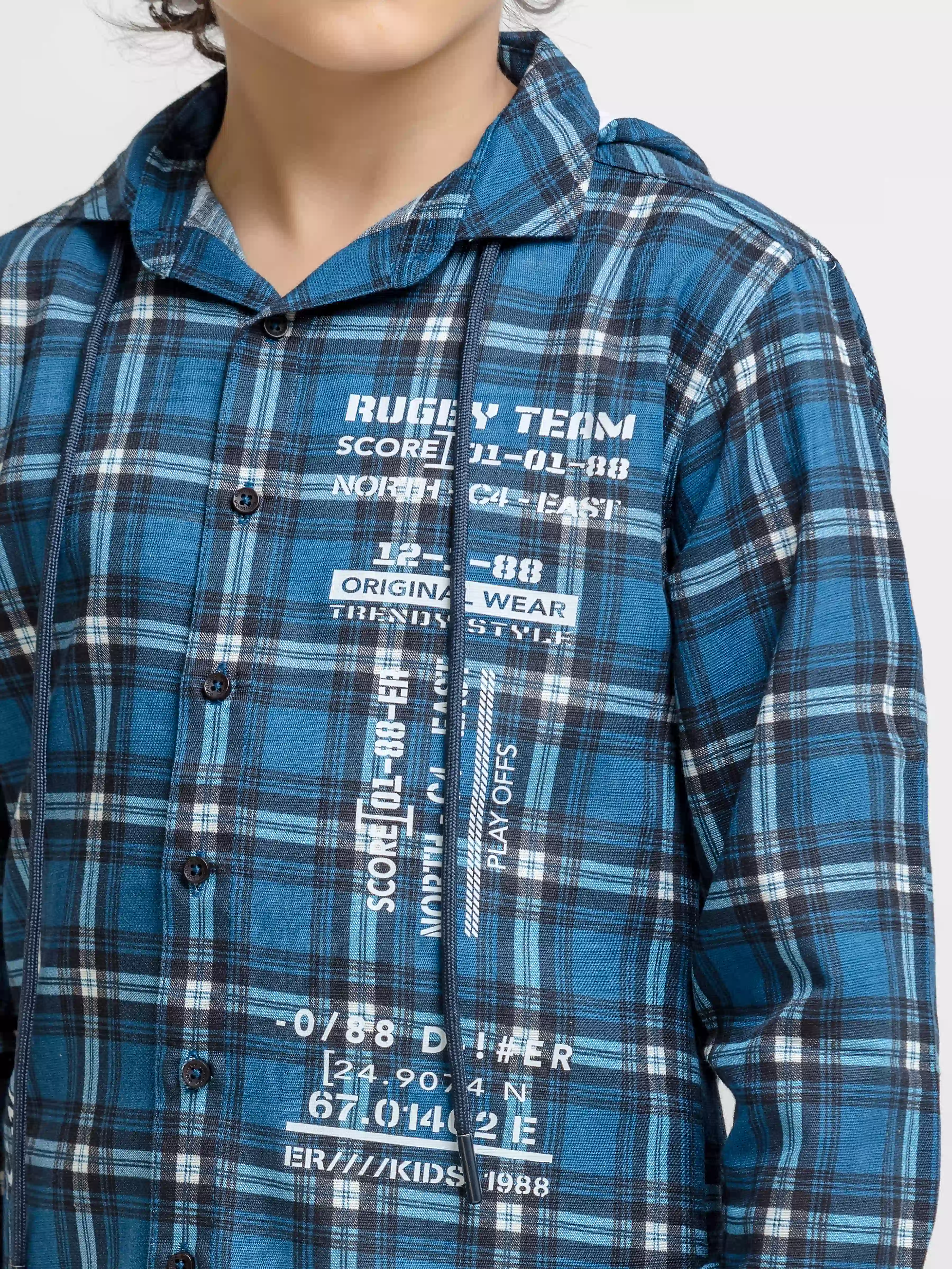 Boy's Blue & White Shirt - EBTS5-27581-2P - Image 4