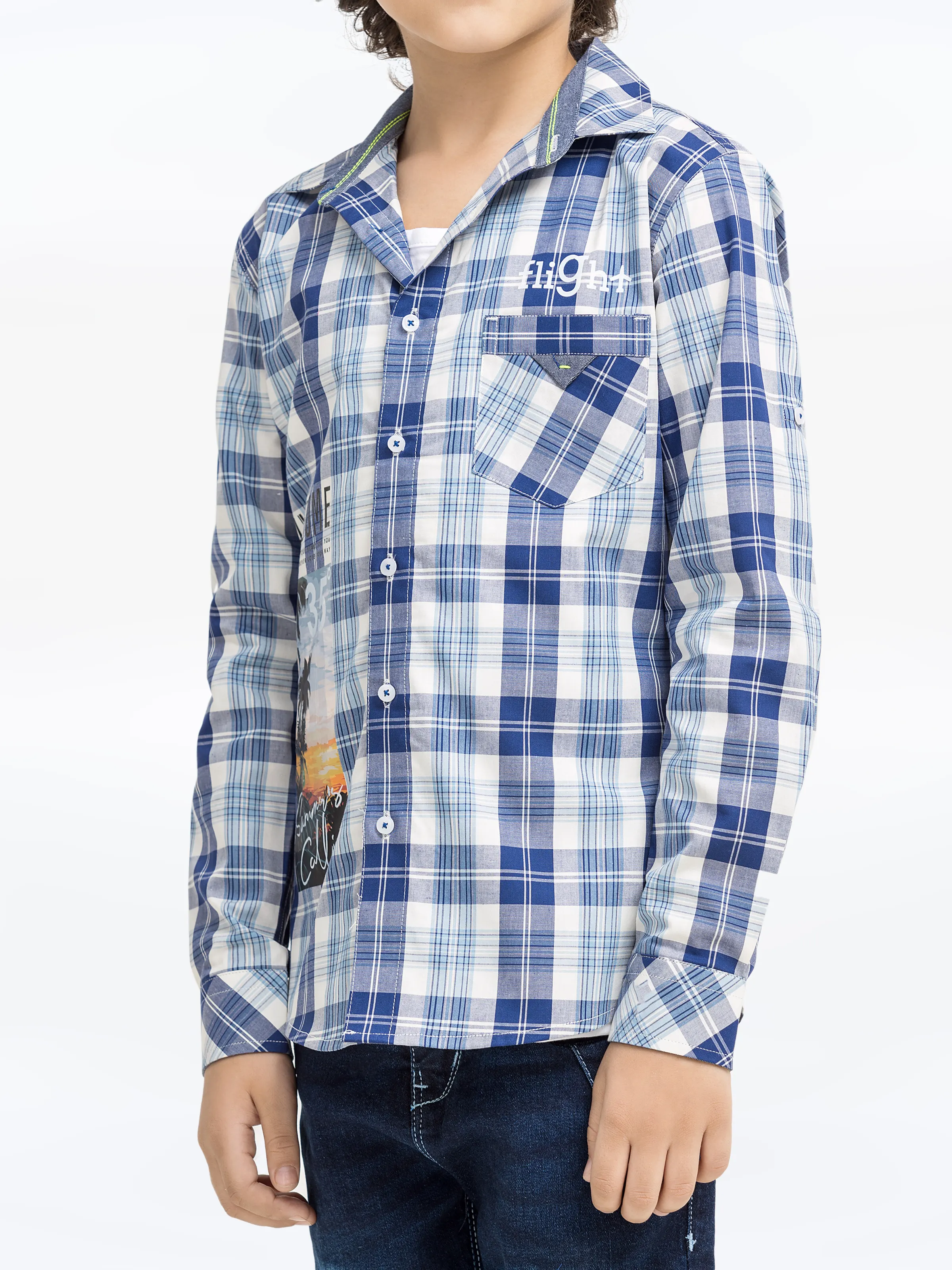Boy's Blue & White Shirt & Tank Top - EBTS5-27583-2P - Image 4