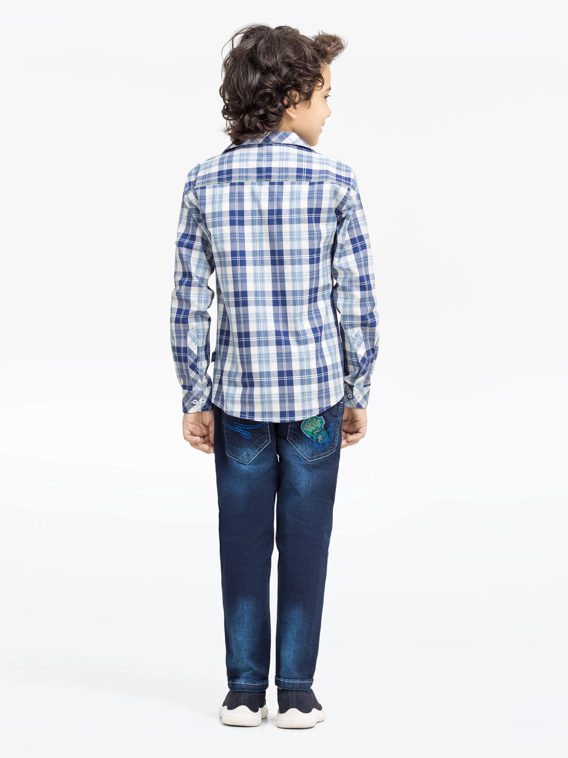 Boy's Blue & White Shirt & Tank Top - EBTS5-27583-2P - Image 5