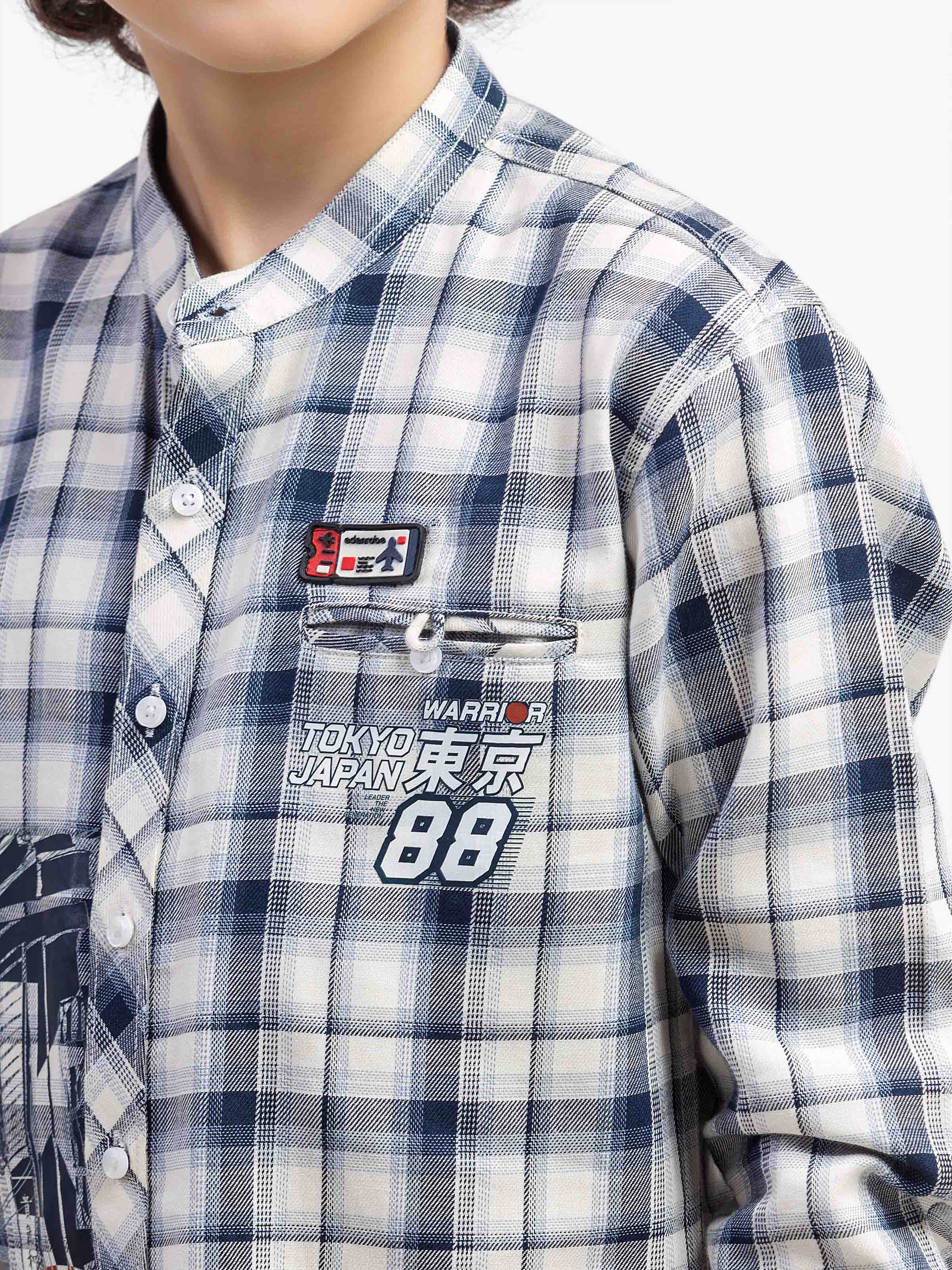 Boy's Blue & White Shirt - EBTSF5-27660 - Image 3
