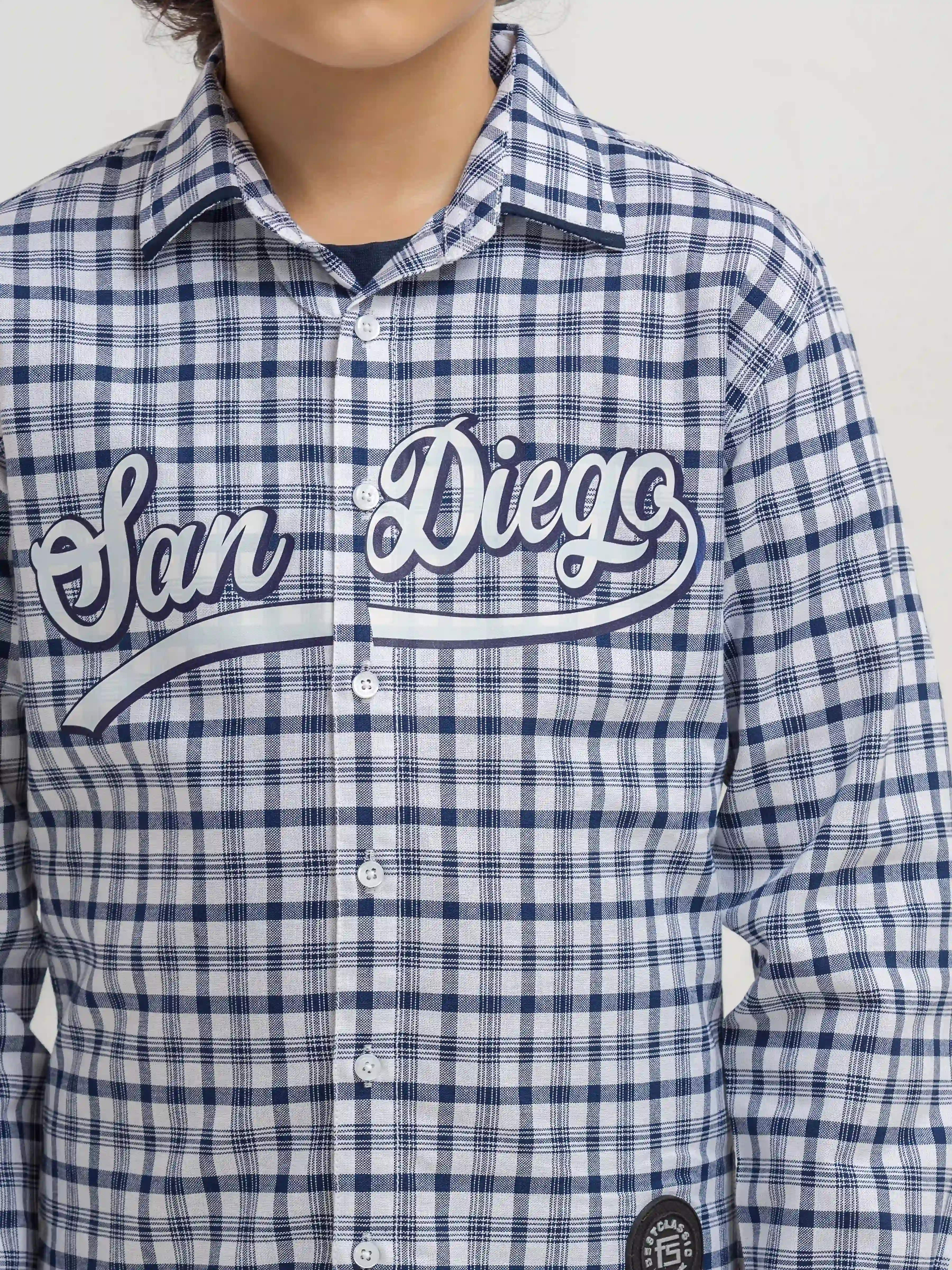 Boy's Blue & White Shirt - EBTSF6-27693-2P - Image 3