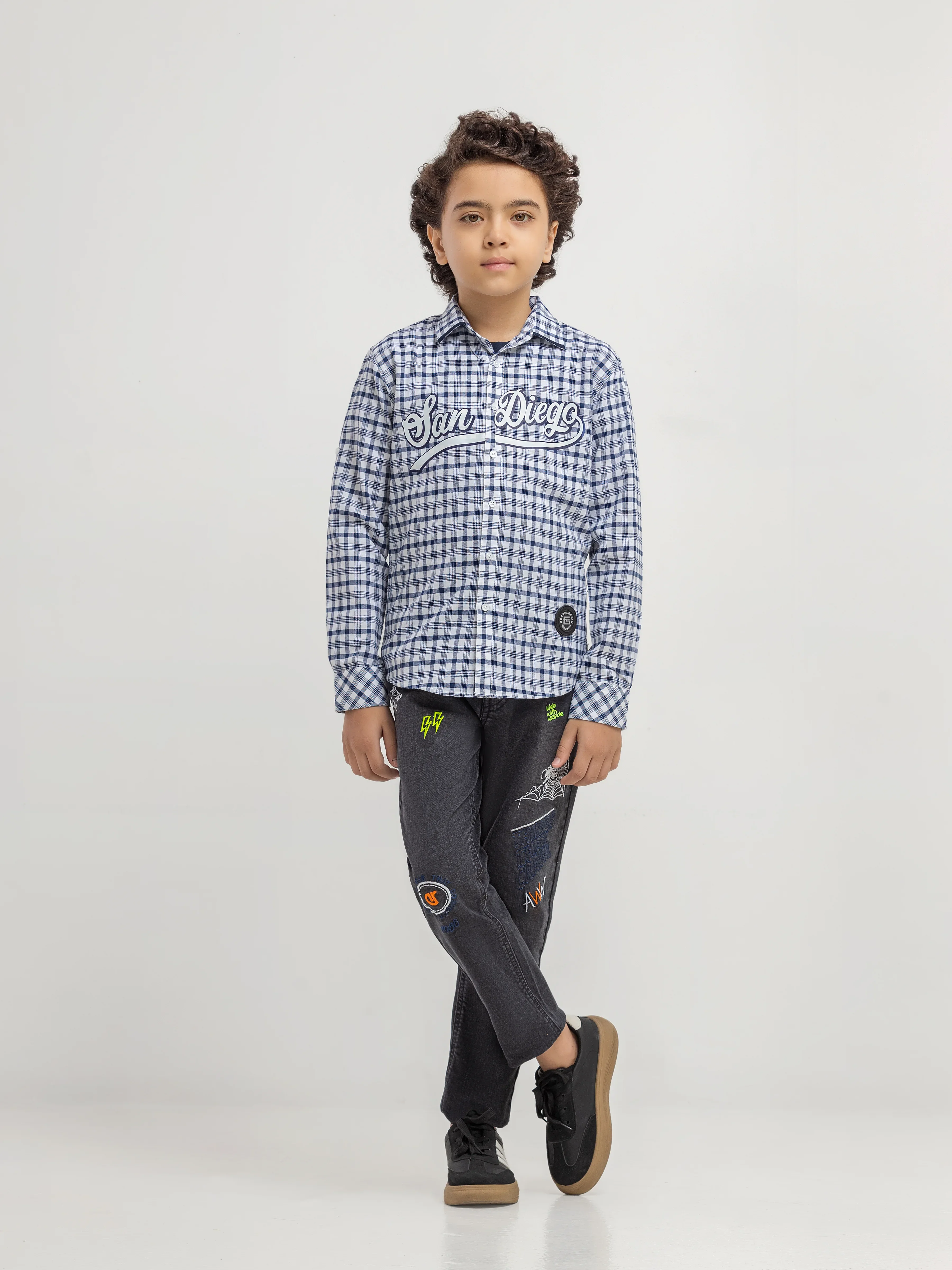 Boy's Blue & White Shirt - EBTSF6-27693-2P - Image 4