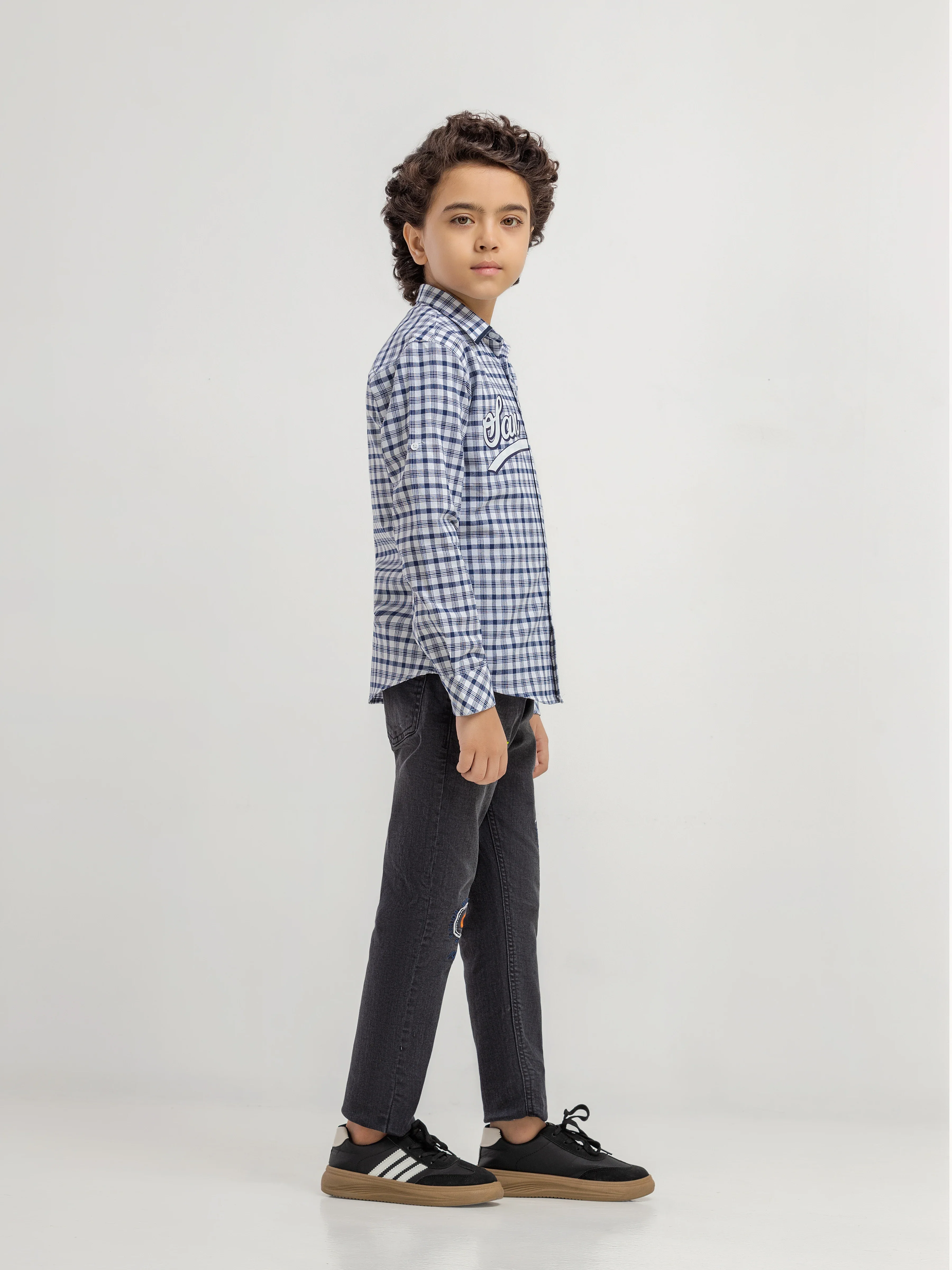 Boy's Blue & White Shirt - EBTSF6-27693-2P - Image 5