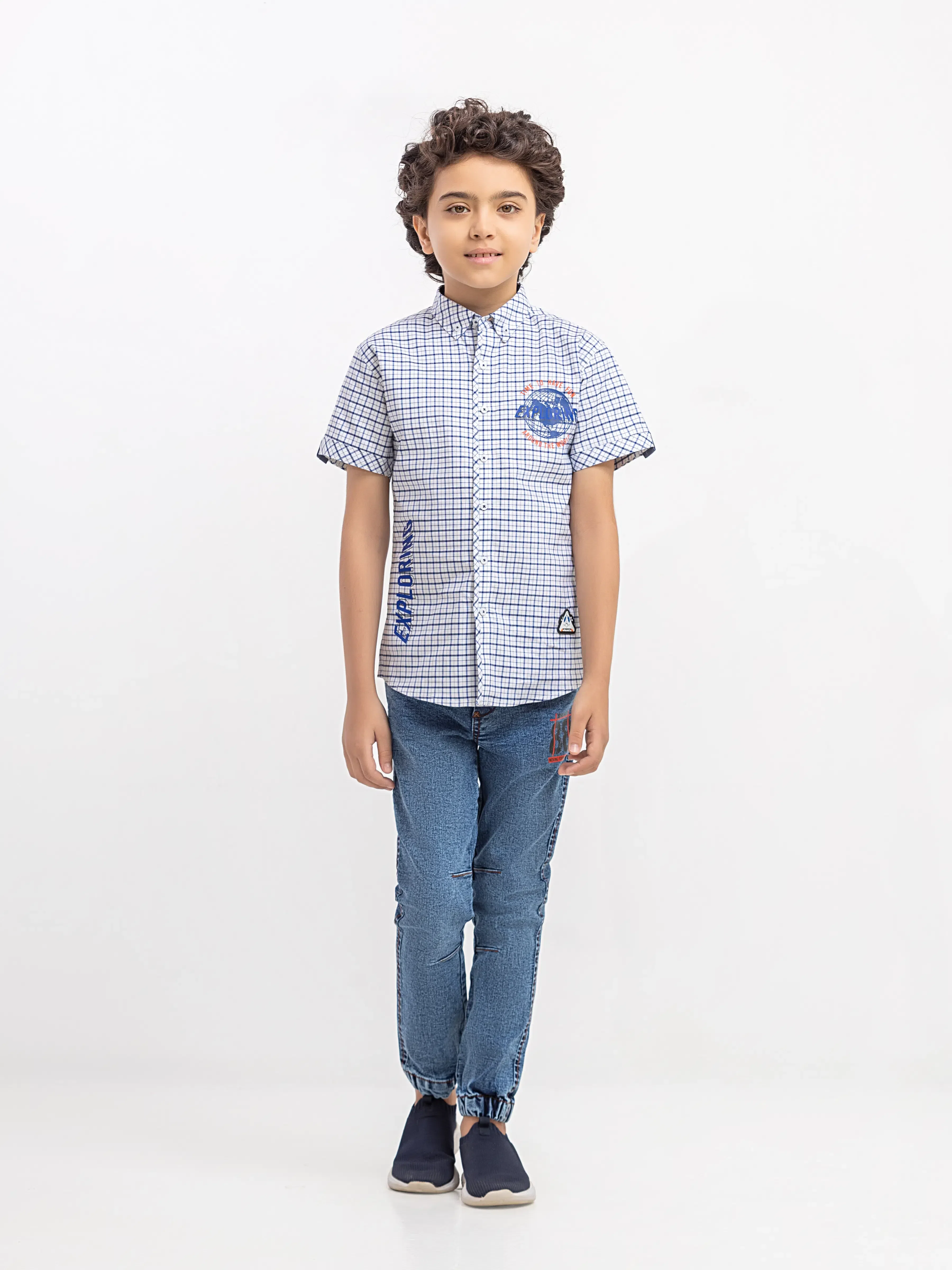 Boy's Blue & White Shirt - EBTSH6-27686 - Image 2