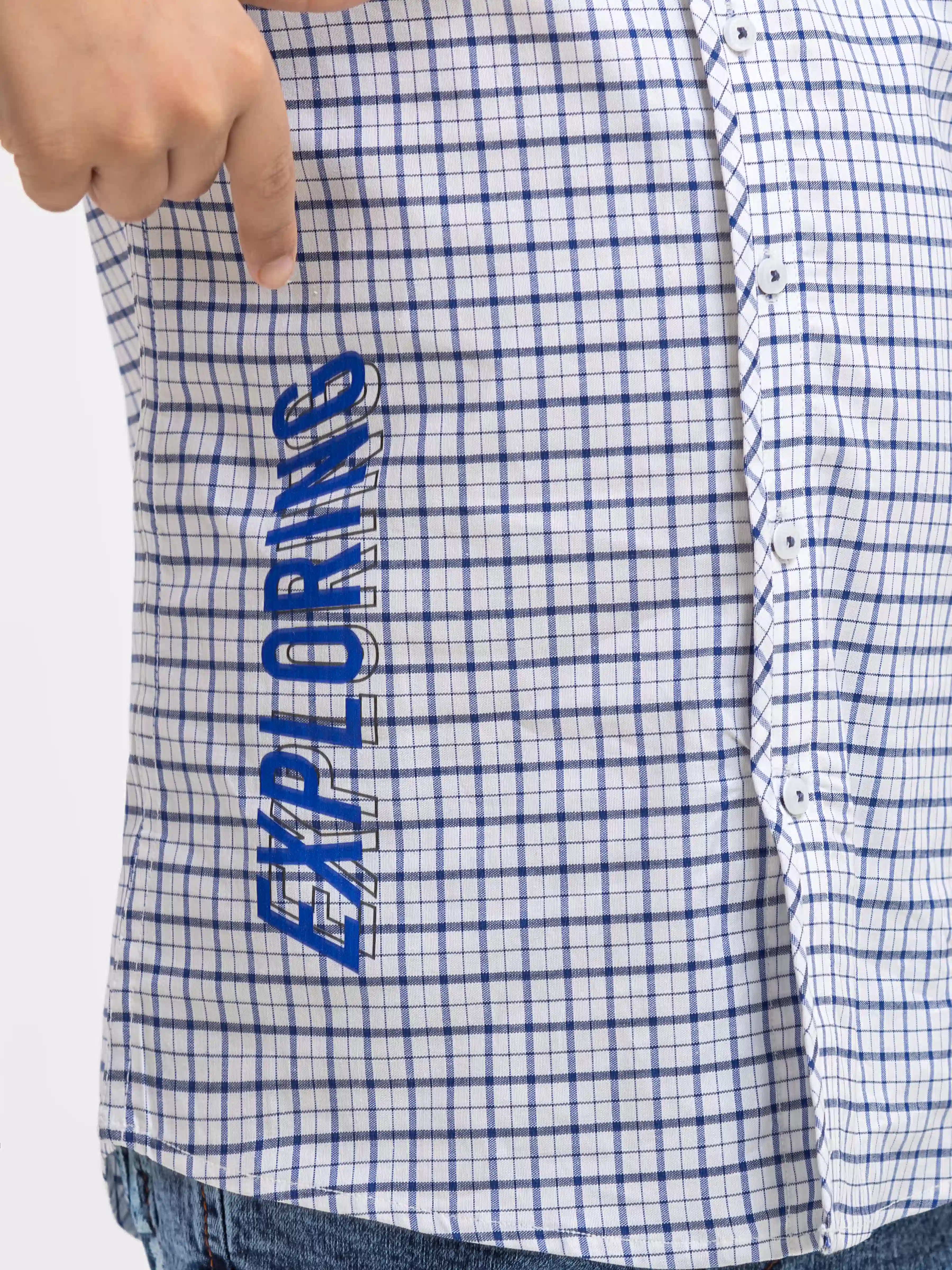 Boy's Blue & White Shirt - EBTSH6-27686 - Image 4