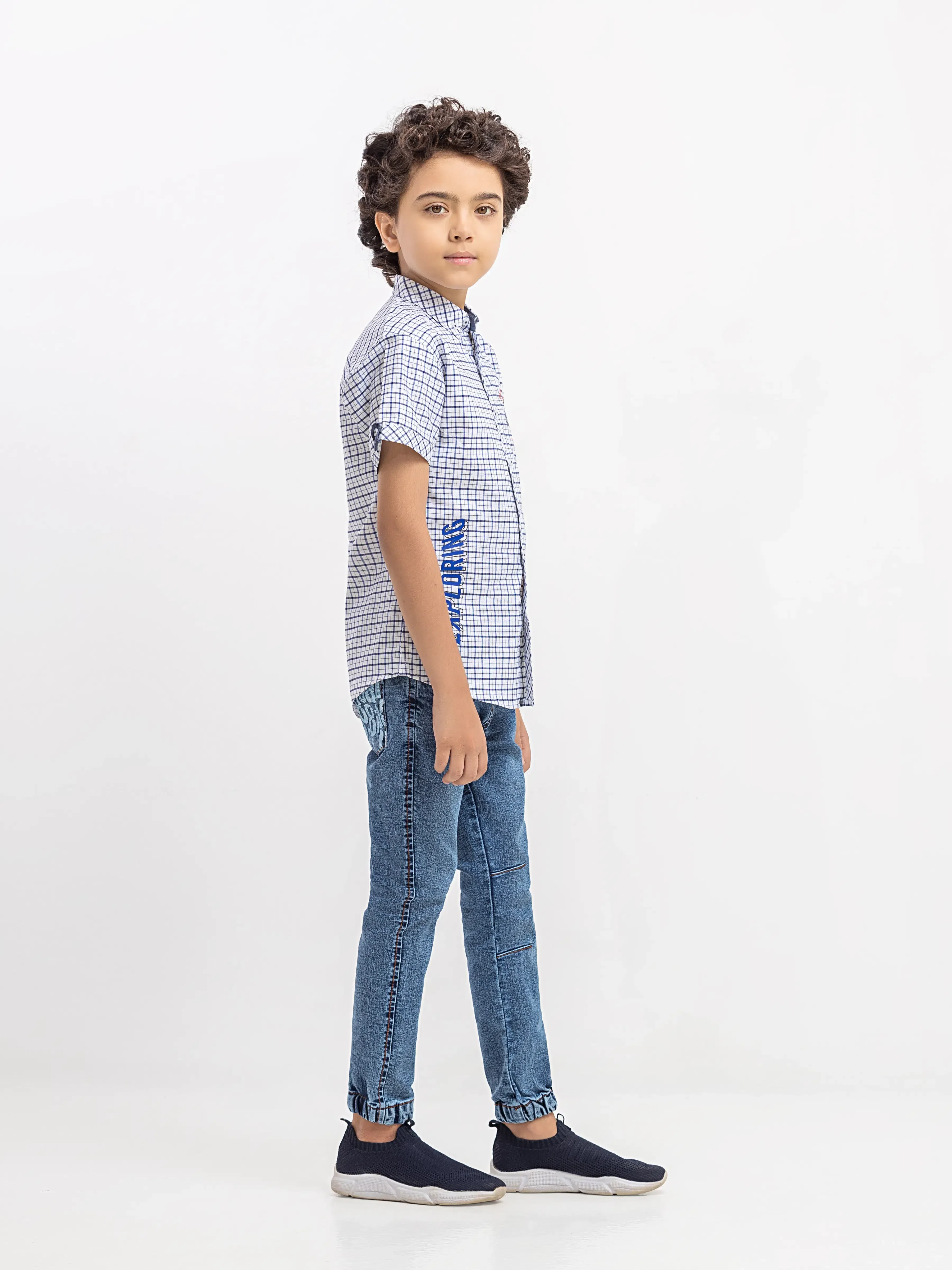 Boy's Blue & White Shirt - EBTSH6-27686 - Image 5