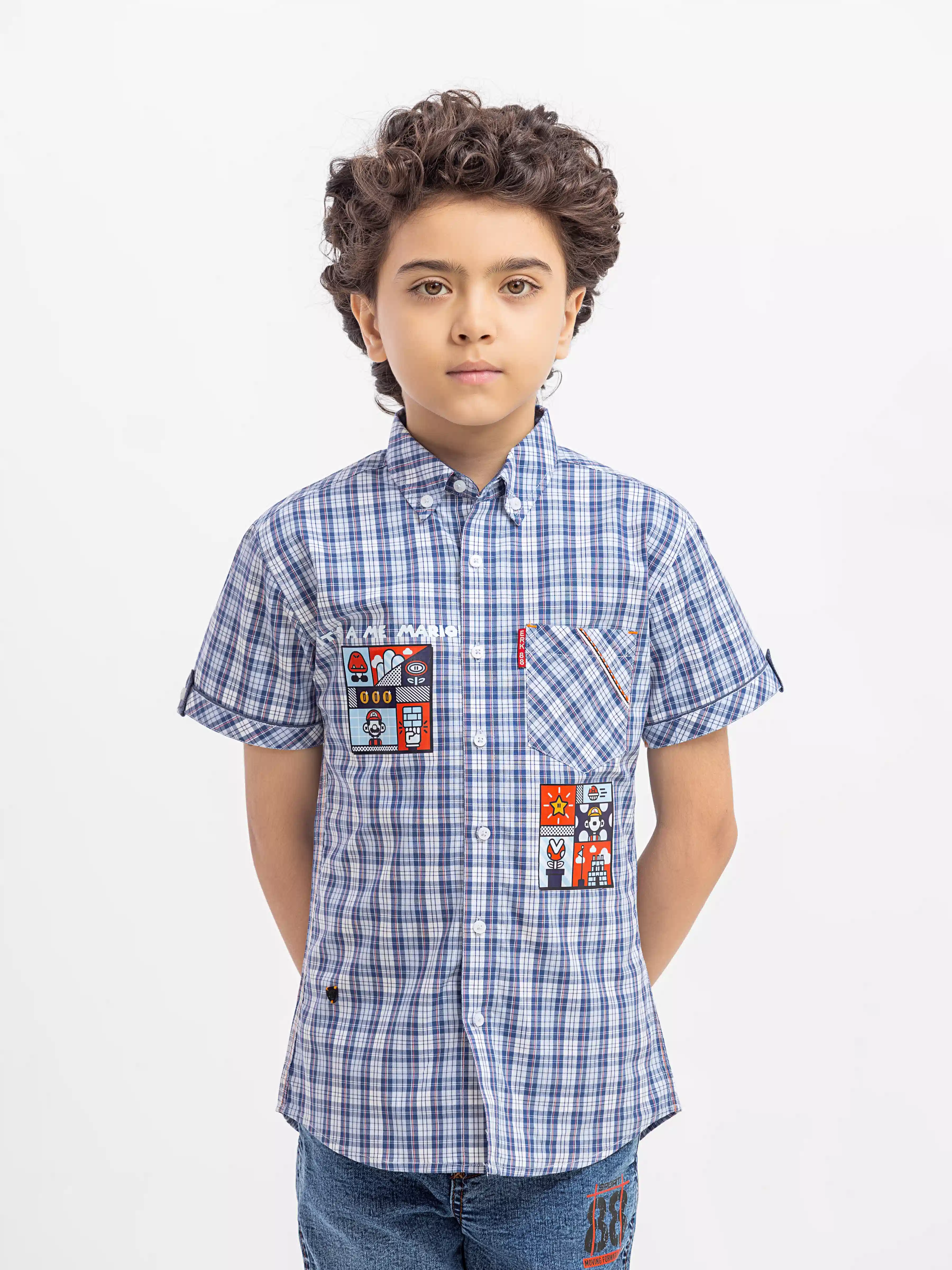 Boy's Blue & White Shirt - EBTSH6-27687 - Image 3