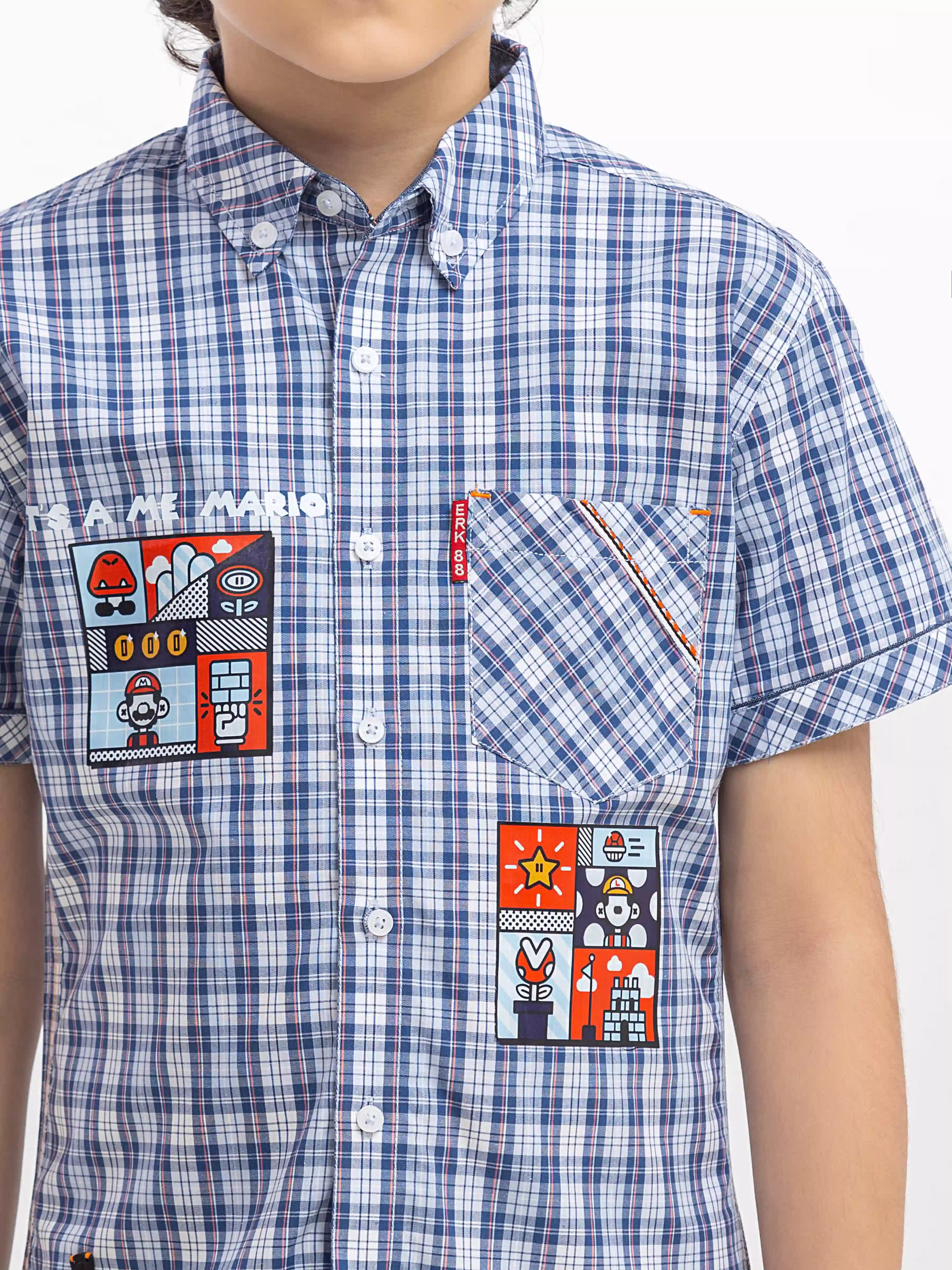 Boy's Blue & White Shirt - EBTSH6-27687 - Image 4