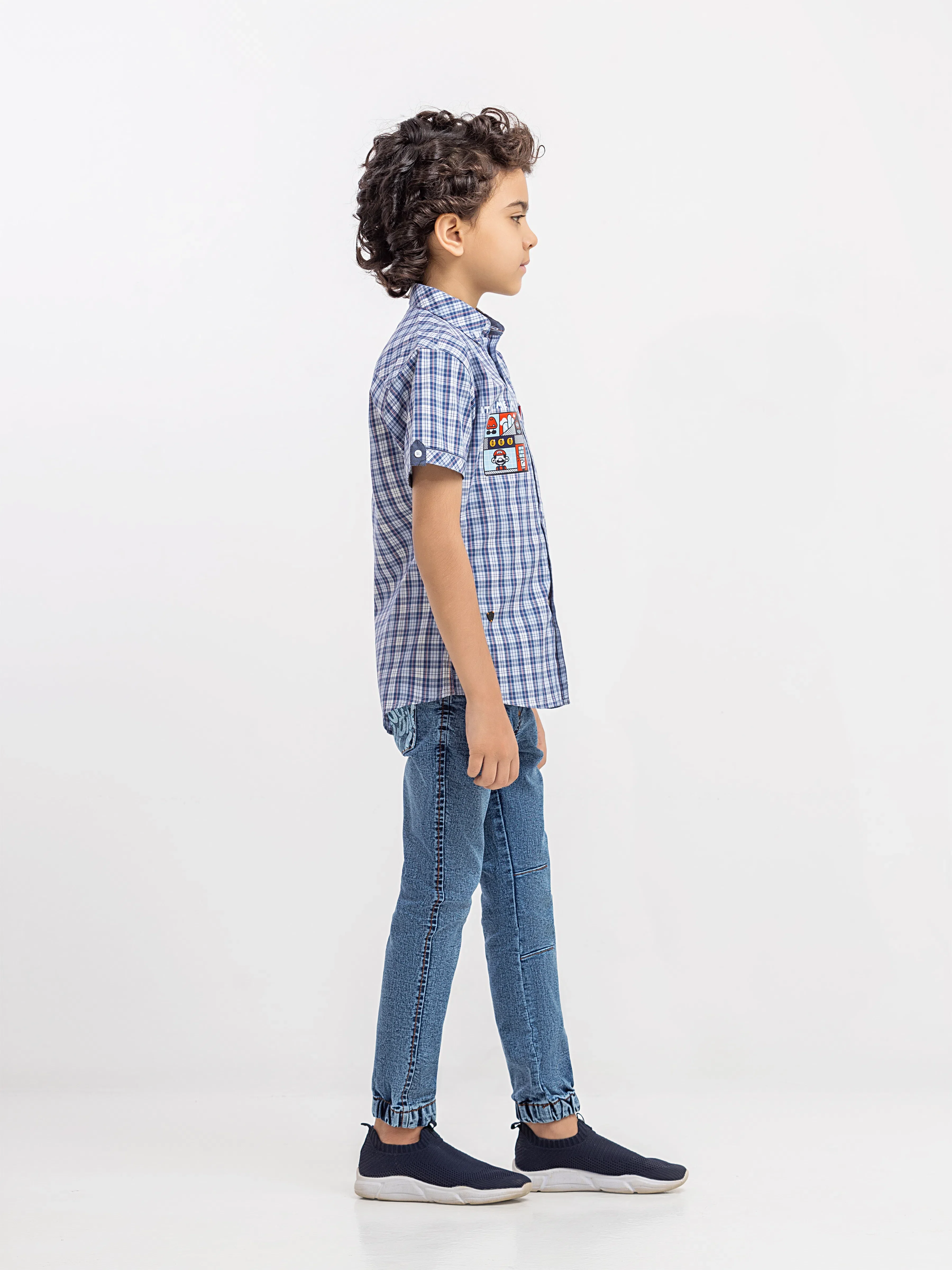 Boy's Blue & White Shirt - EBTSH6-27687 - Image 5