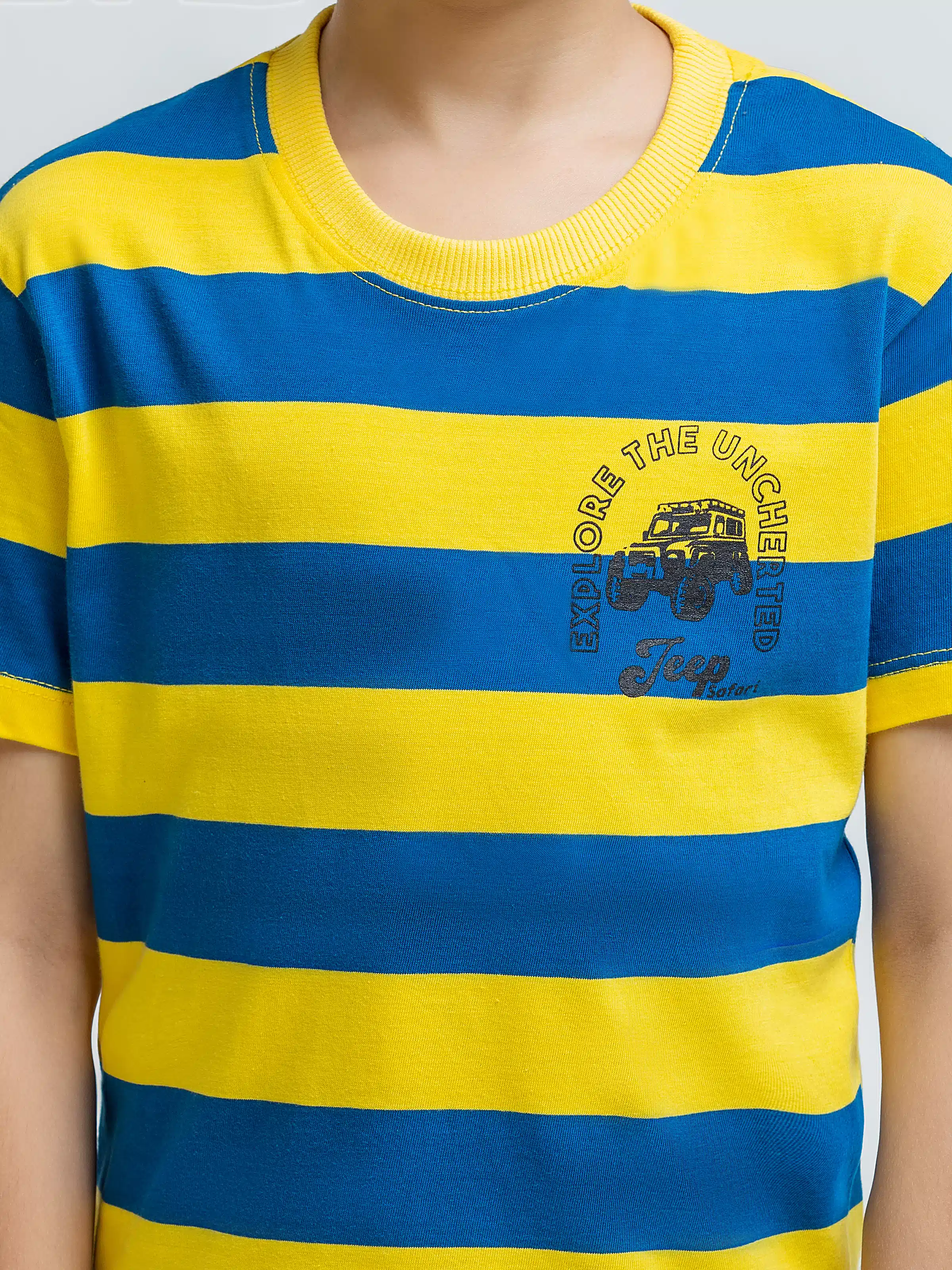 Boy's Blue & Yellow T-Shirt - EBTTS6-053 - Image 4