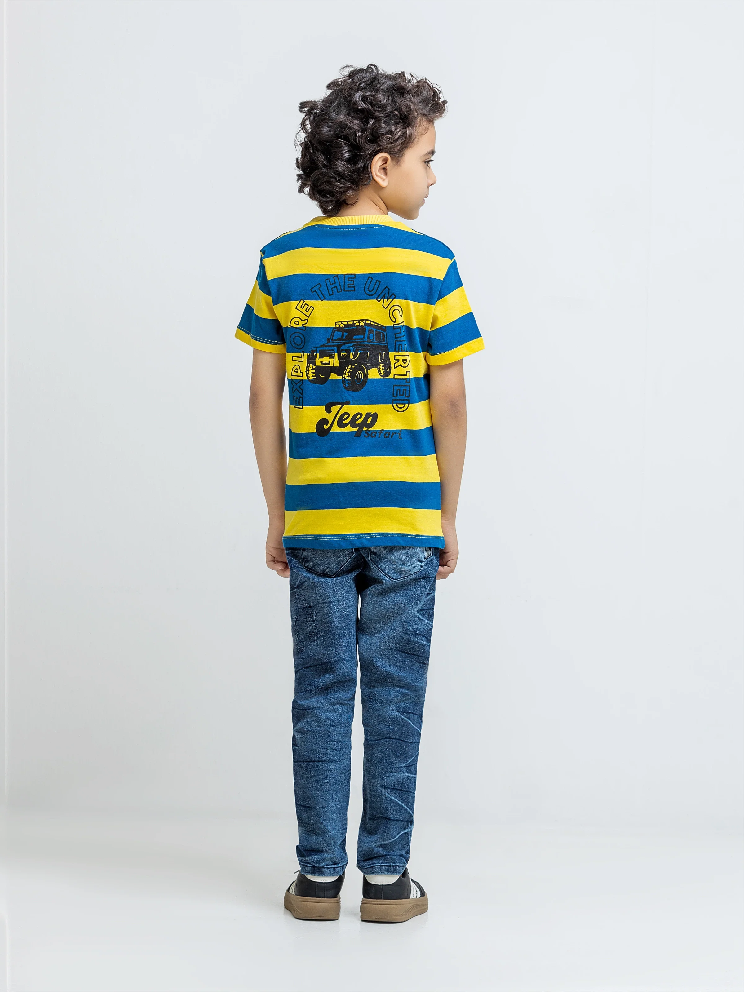 Boy's Blue & Yellow T-Shirt - EBTTS6-053 - Image 6