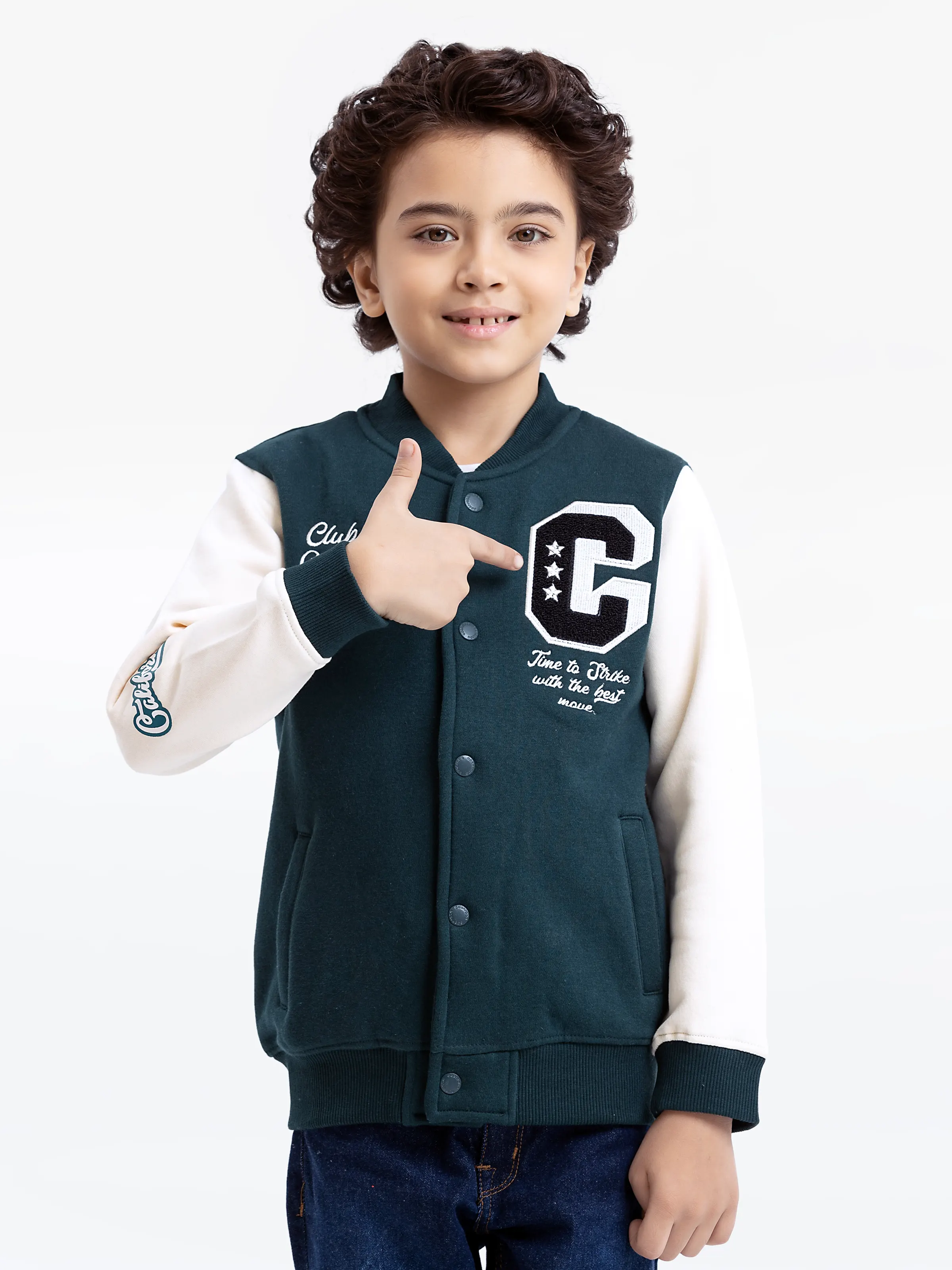Boy's Bottle Green Jacket - EBTJK23-004 - Image 2