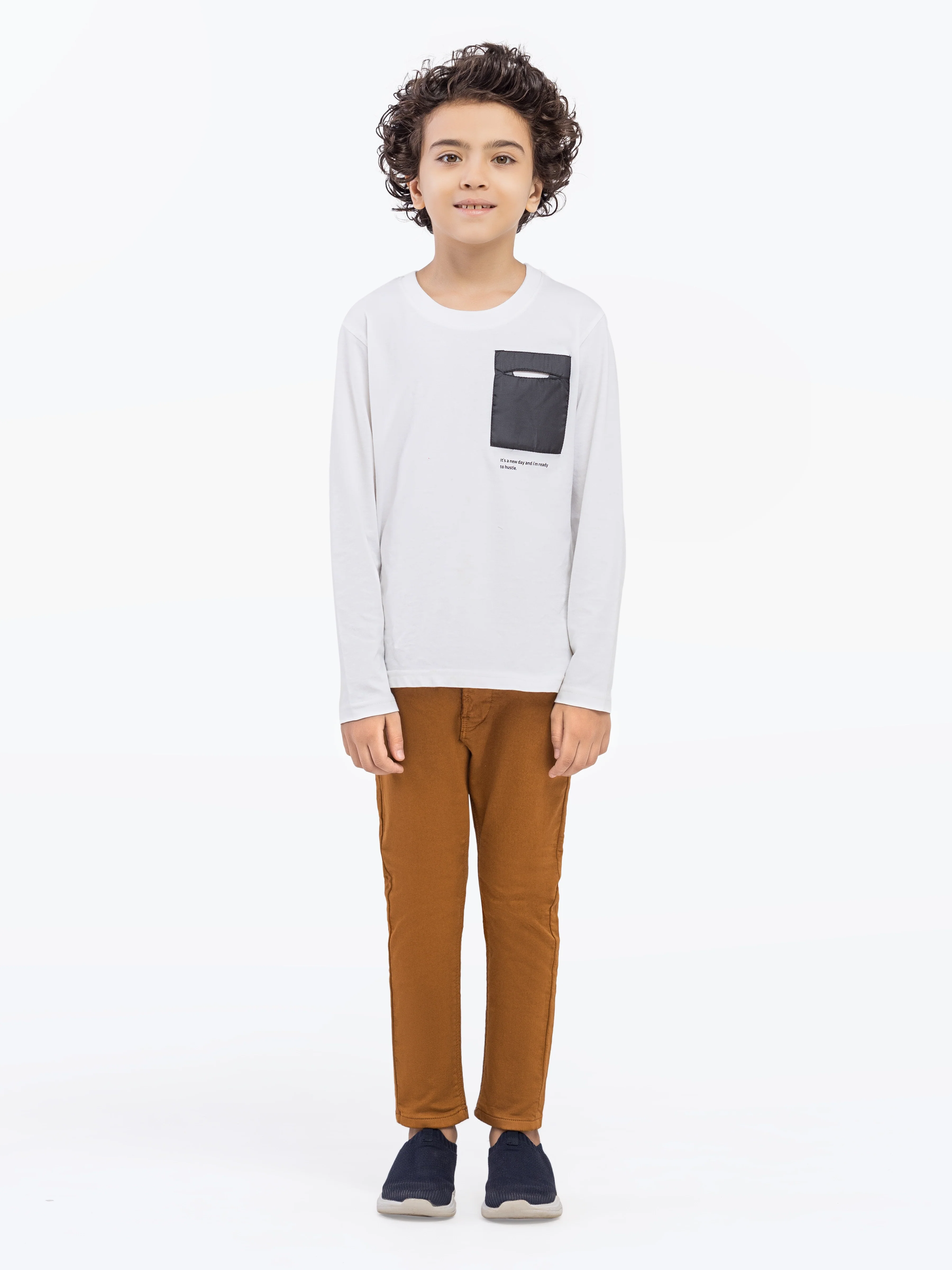 Boy's Brown Chino Pant - EBBCP5-004 - Image 2