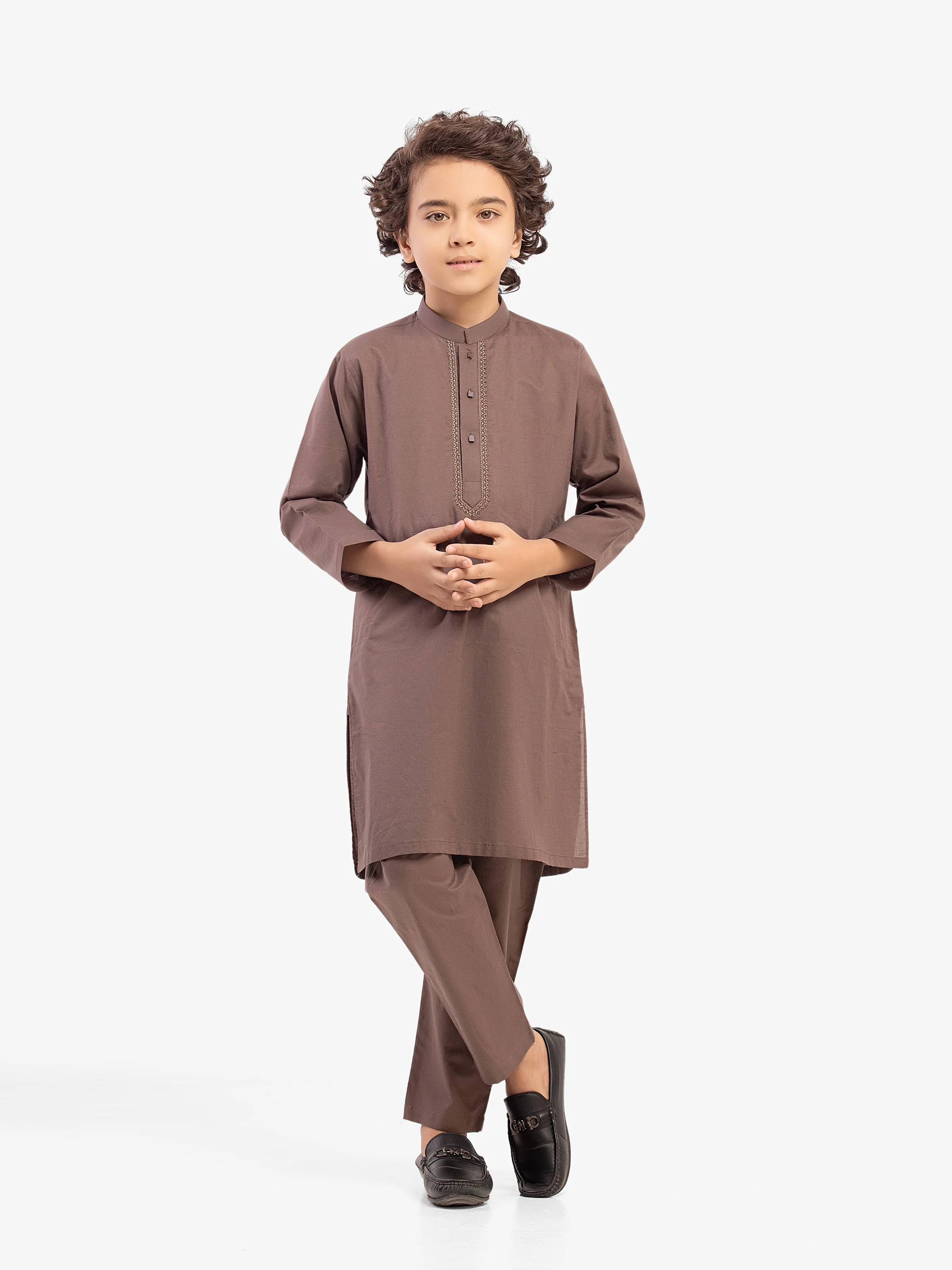 Boy's Brown Kurta Pajama - EBTKP5-028