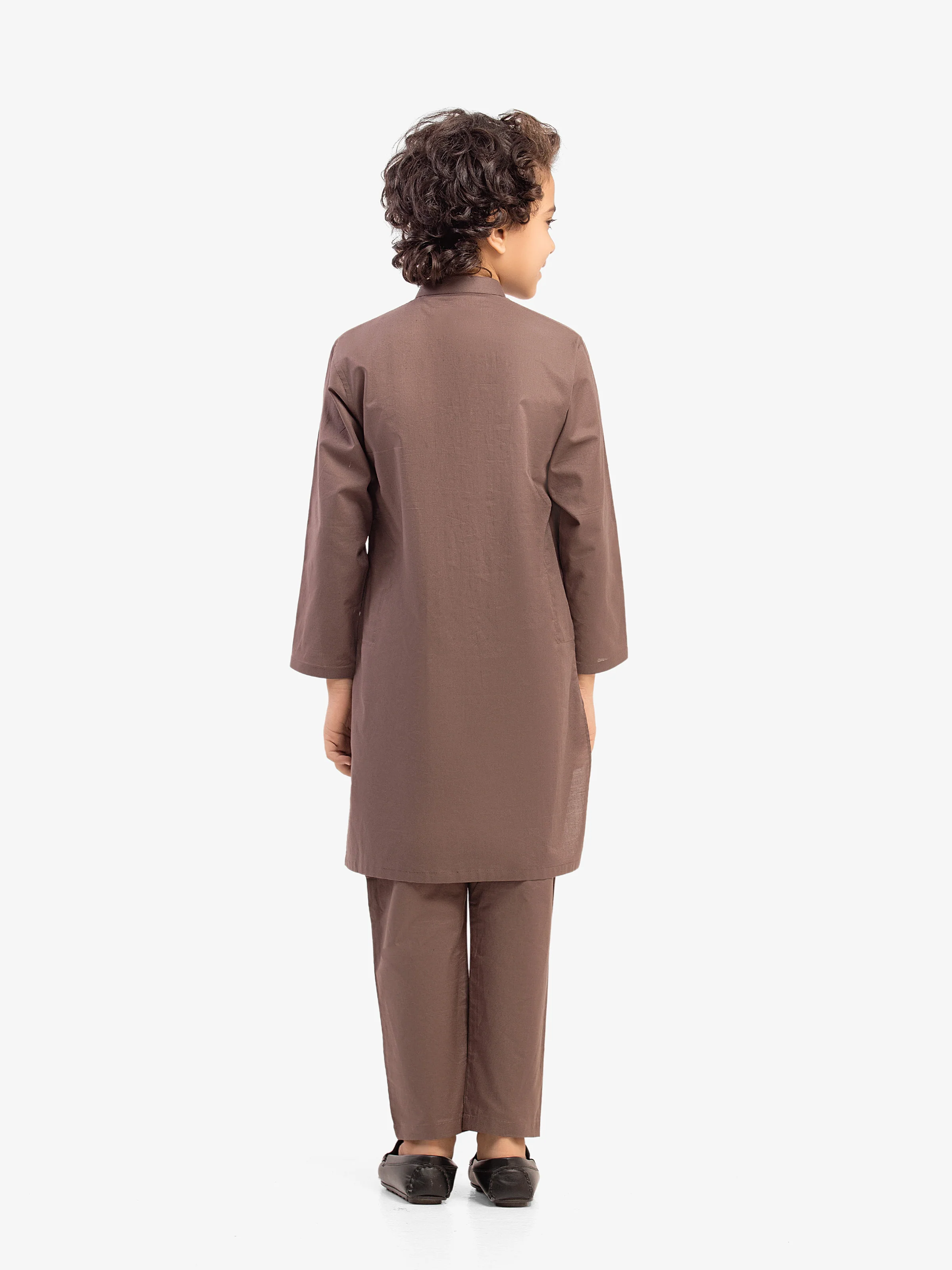 Boy's Brown Kurta Pajama - EBTKP5-028 - Image 5