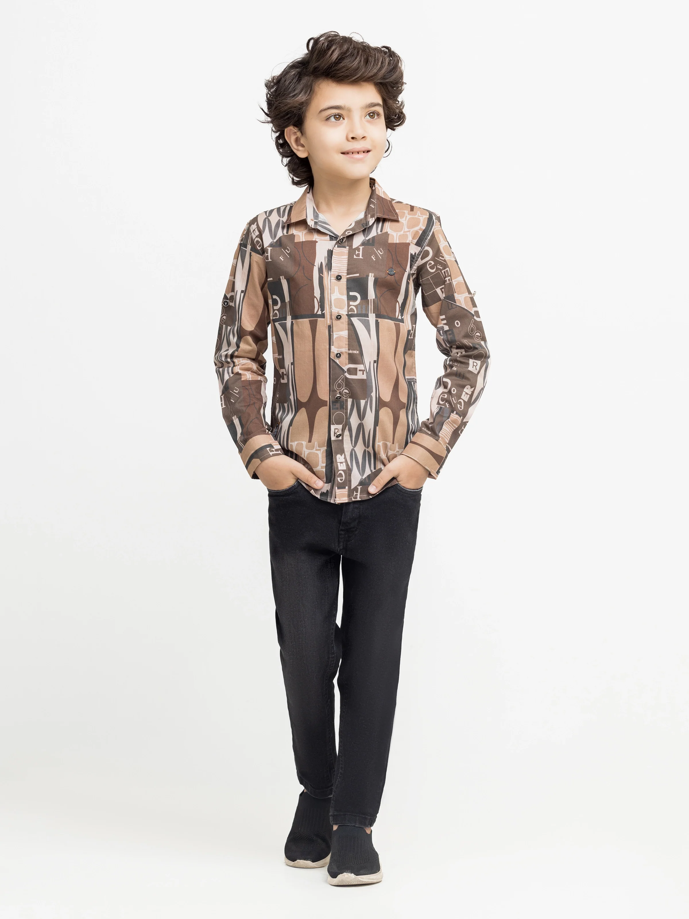 Boy's Brown Shirt - EBTS5-27628 - Image 2