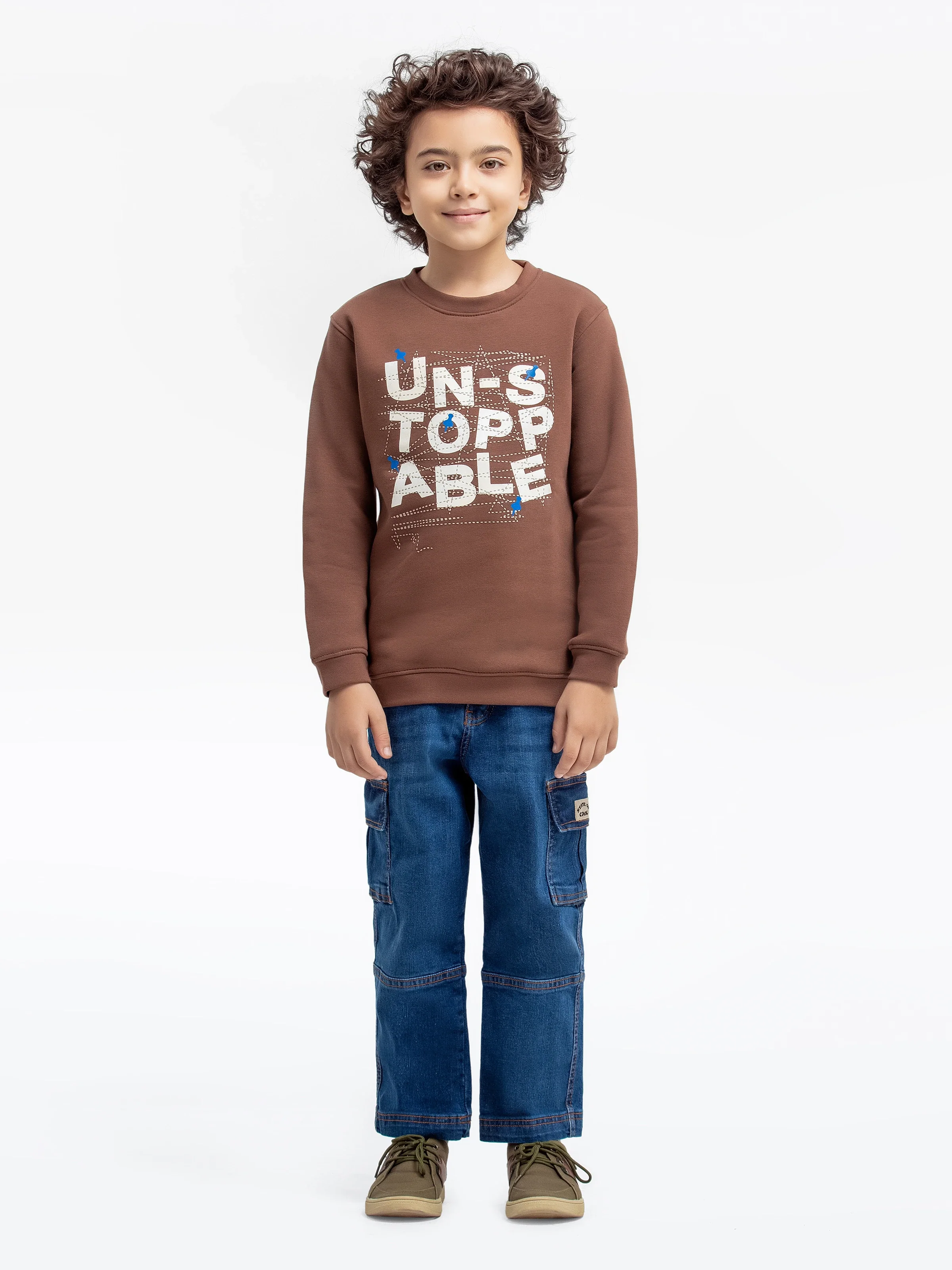 Boy's Brown Sweatshirt - EBTSS24-002 - Image 2