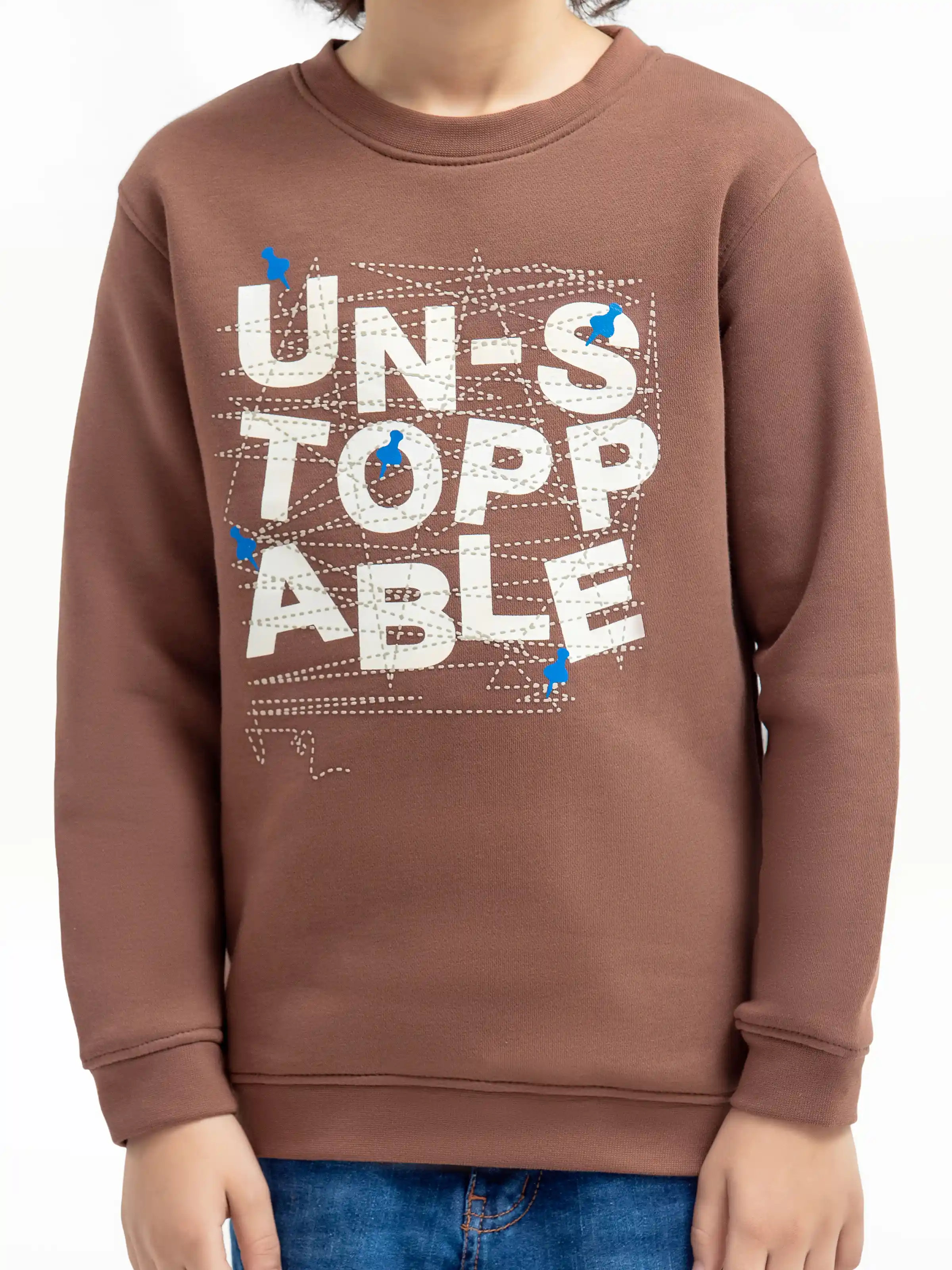 Boy's Brown Sweatshirt - EBTSS24-002 - Image 3