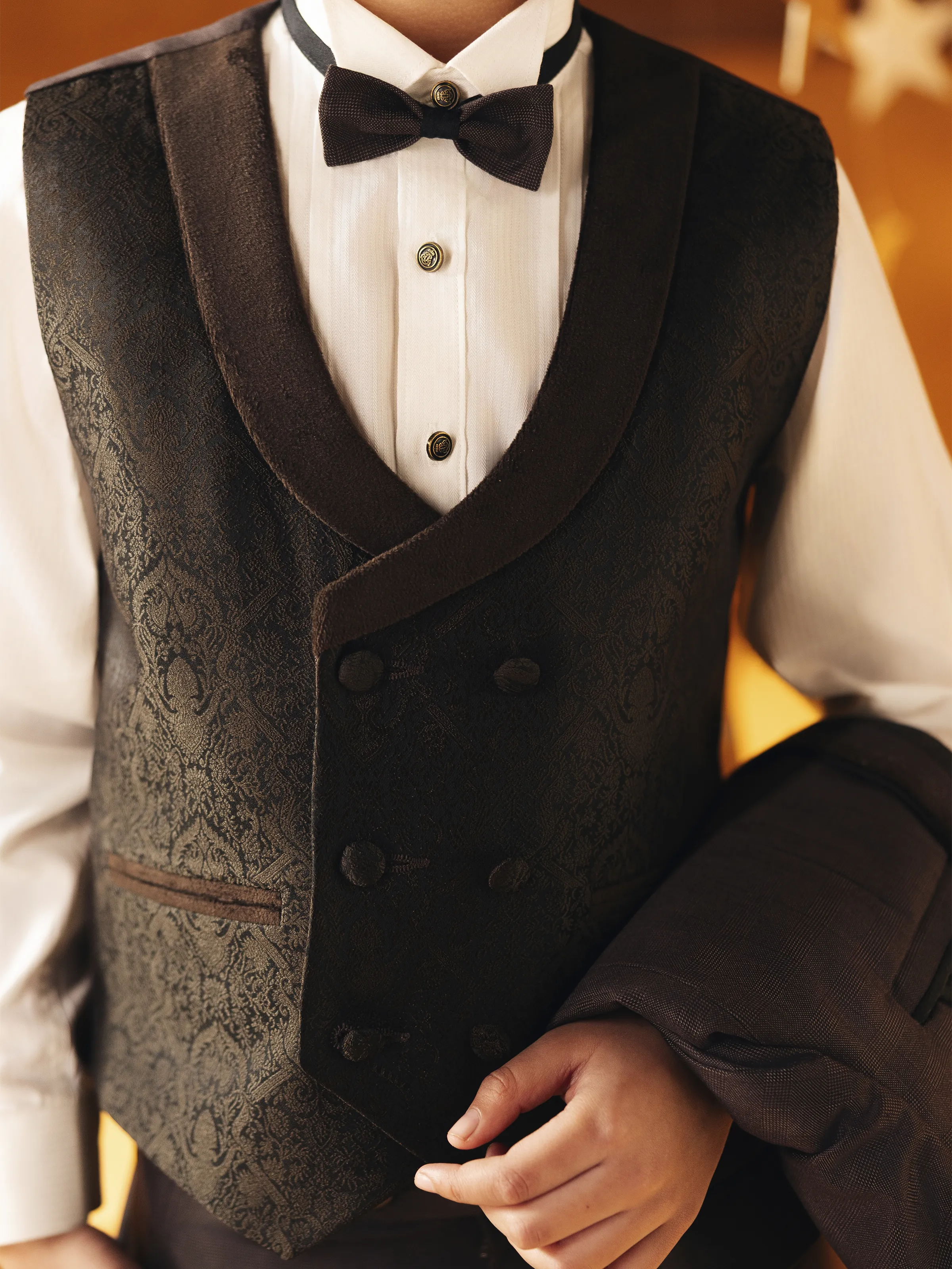 Boy's Burgundy Notch Collar Tuxedo Suit - EBTCPC5-4511 - Image 5