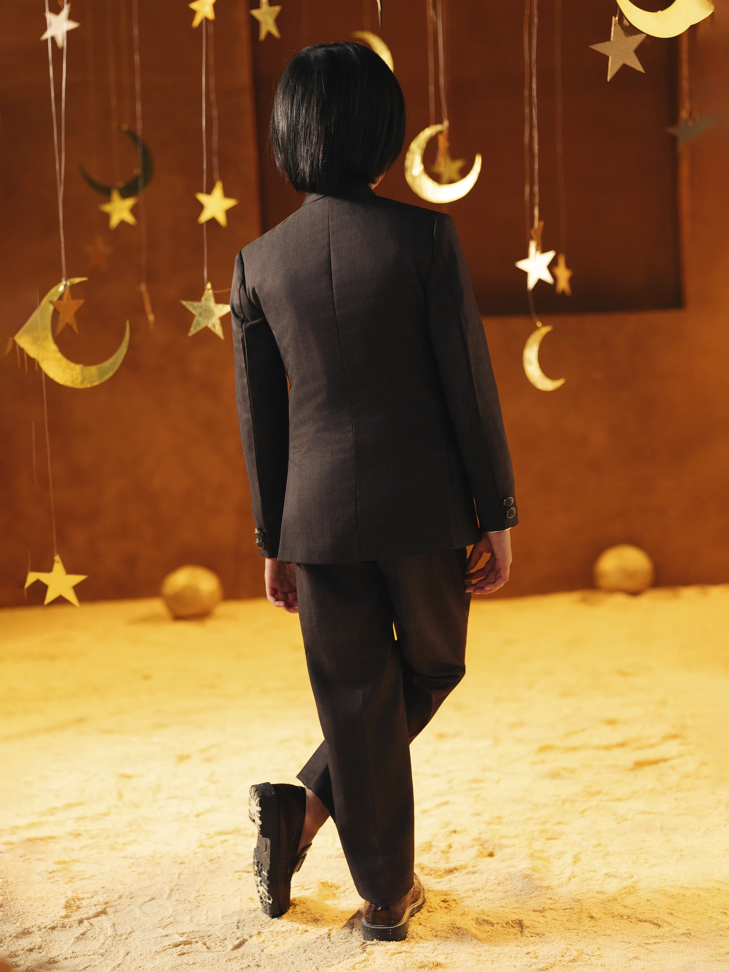 Boy's Burgundy Notch Collar Tuxedo Suit - EBTCPC5-4511 - Image 8