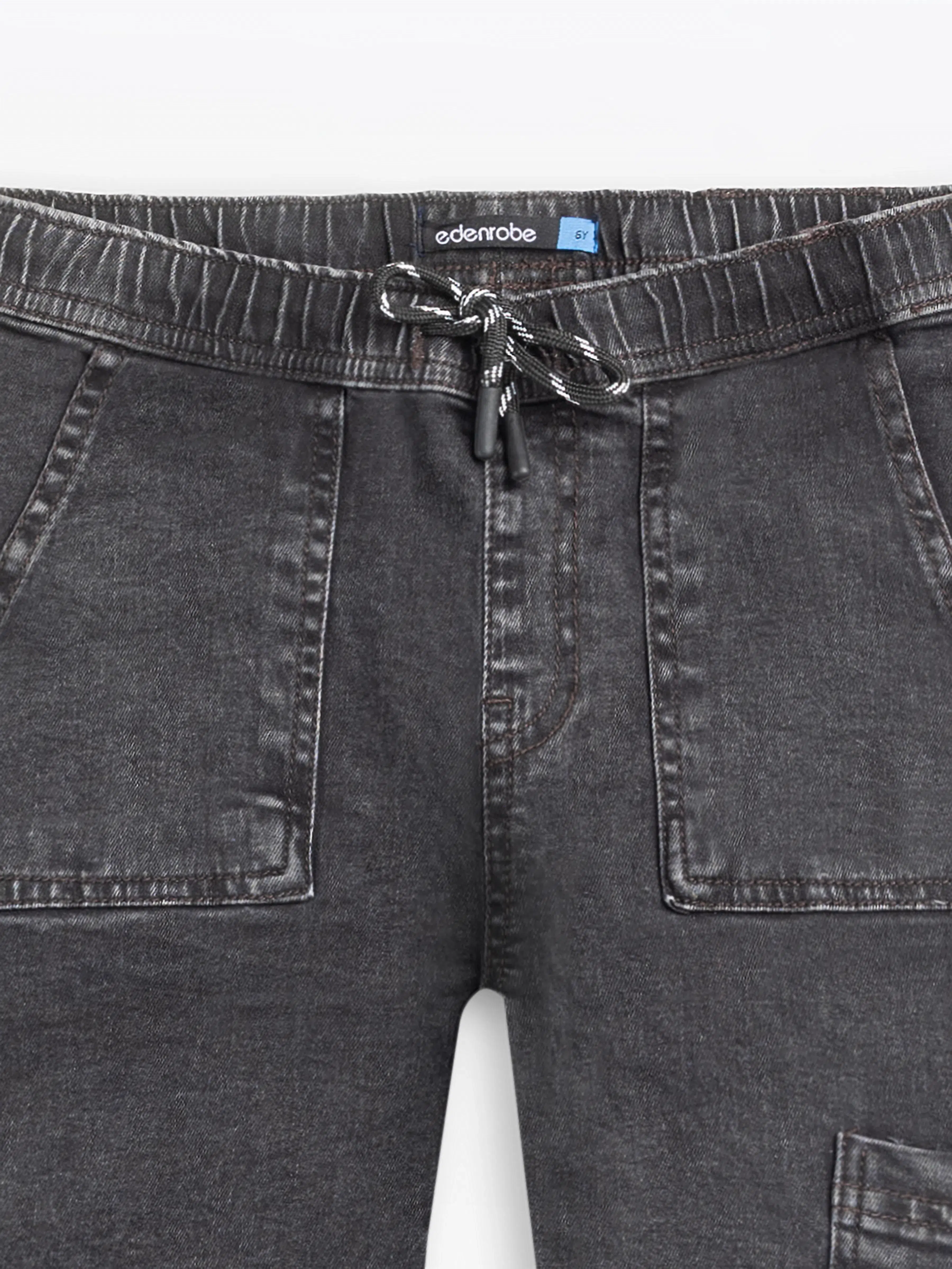 Boy's Charcoal Denim Pant - EBBDP24-022 - Image 2