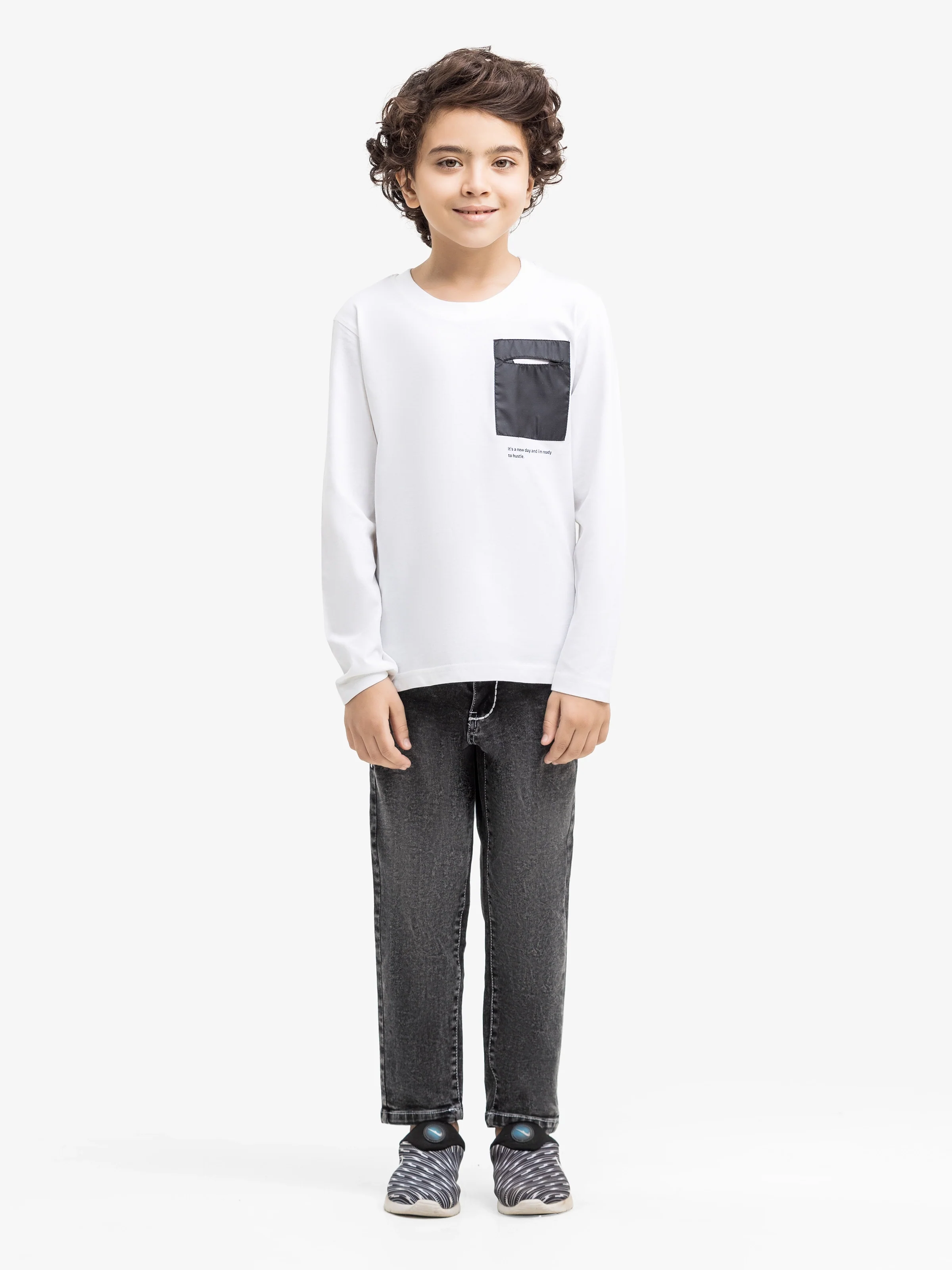 Boy's Charcoal Denim Pant - EBBDP5-002 - Image 2