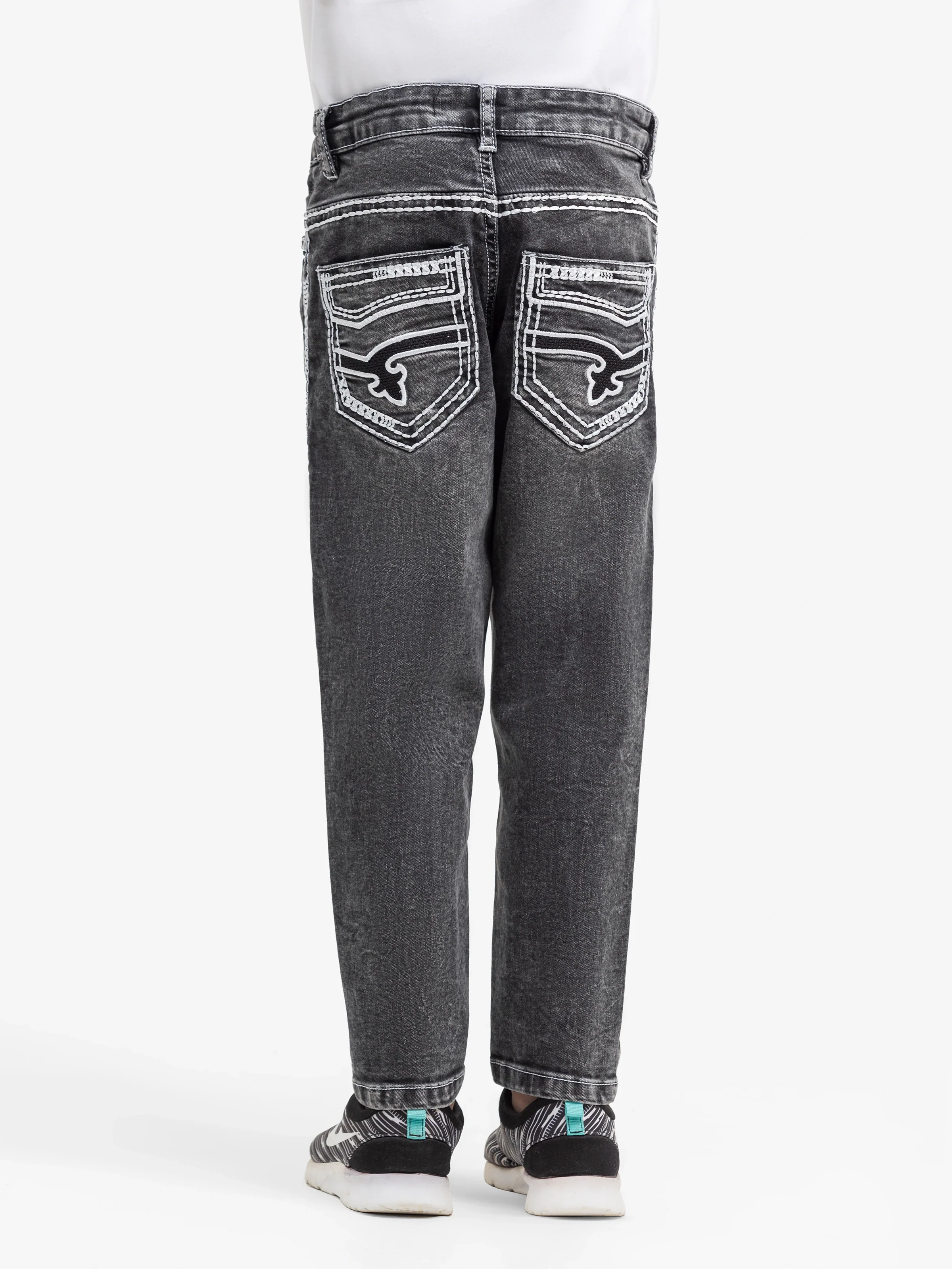 Boy's Charcoal Denim Pant - EBBDP5-002 - Image 5