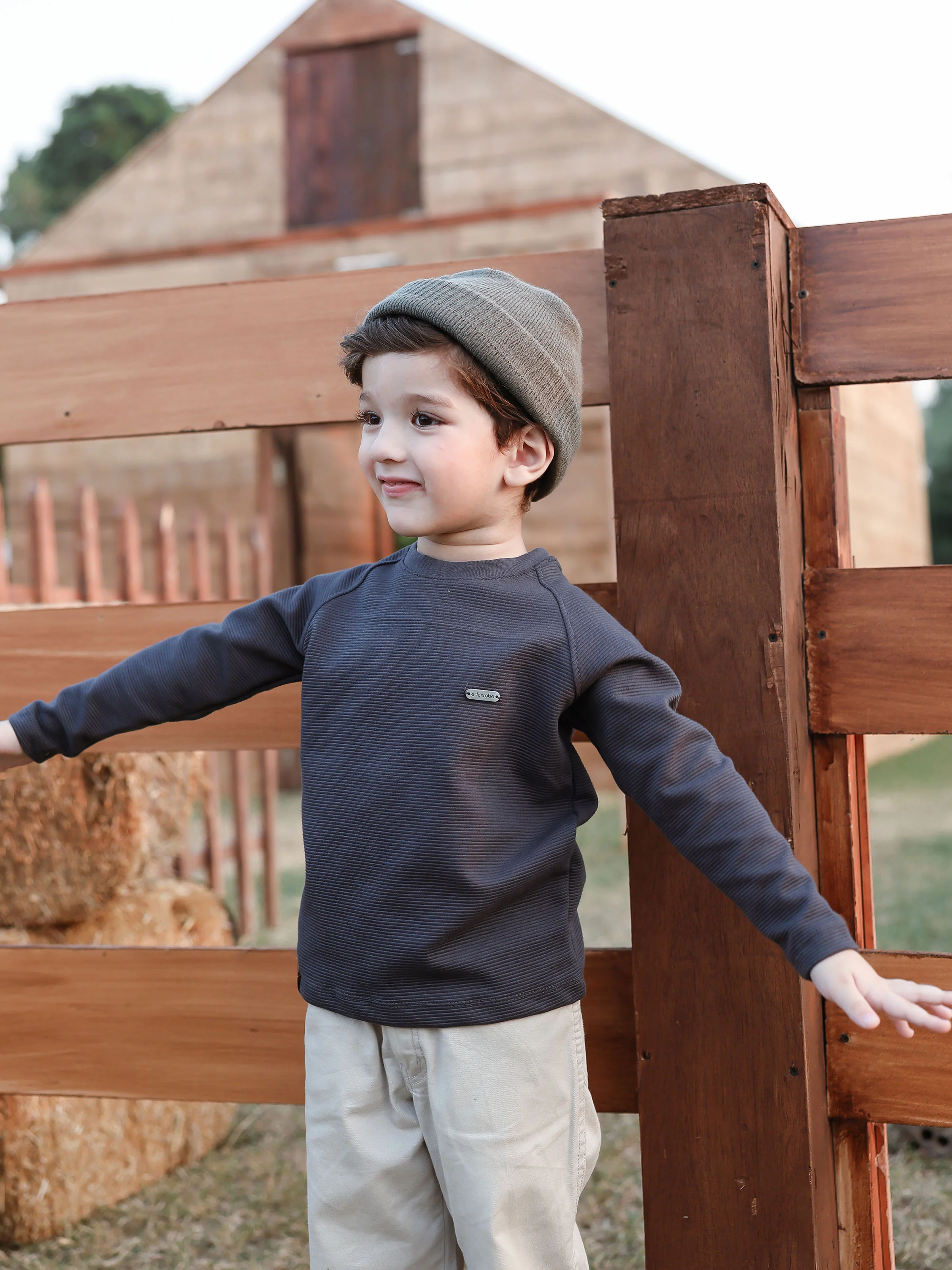 Boy's Charcoal Sweatshirt - EBTSS5-002 - Image 2