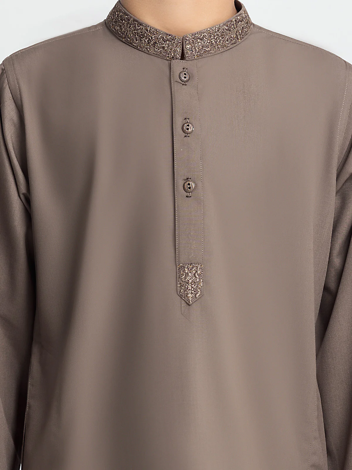 Boy's Coffee Kurta Shalwar - EBTKS24-3968 - Image 3