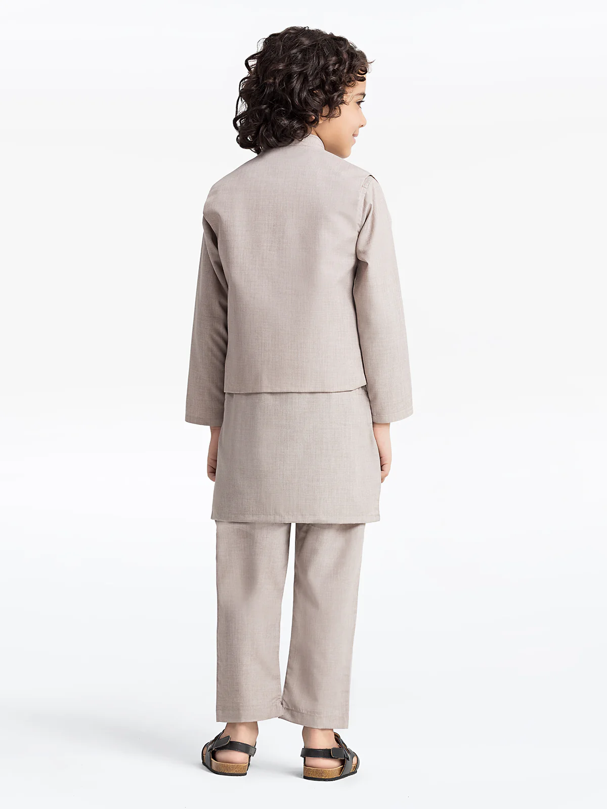 Boy's Coffee Waist Coat Suit - EBTWCS24-25191 - Image 5