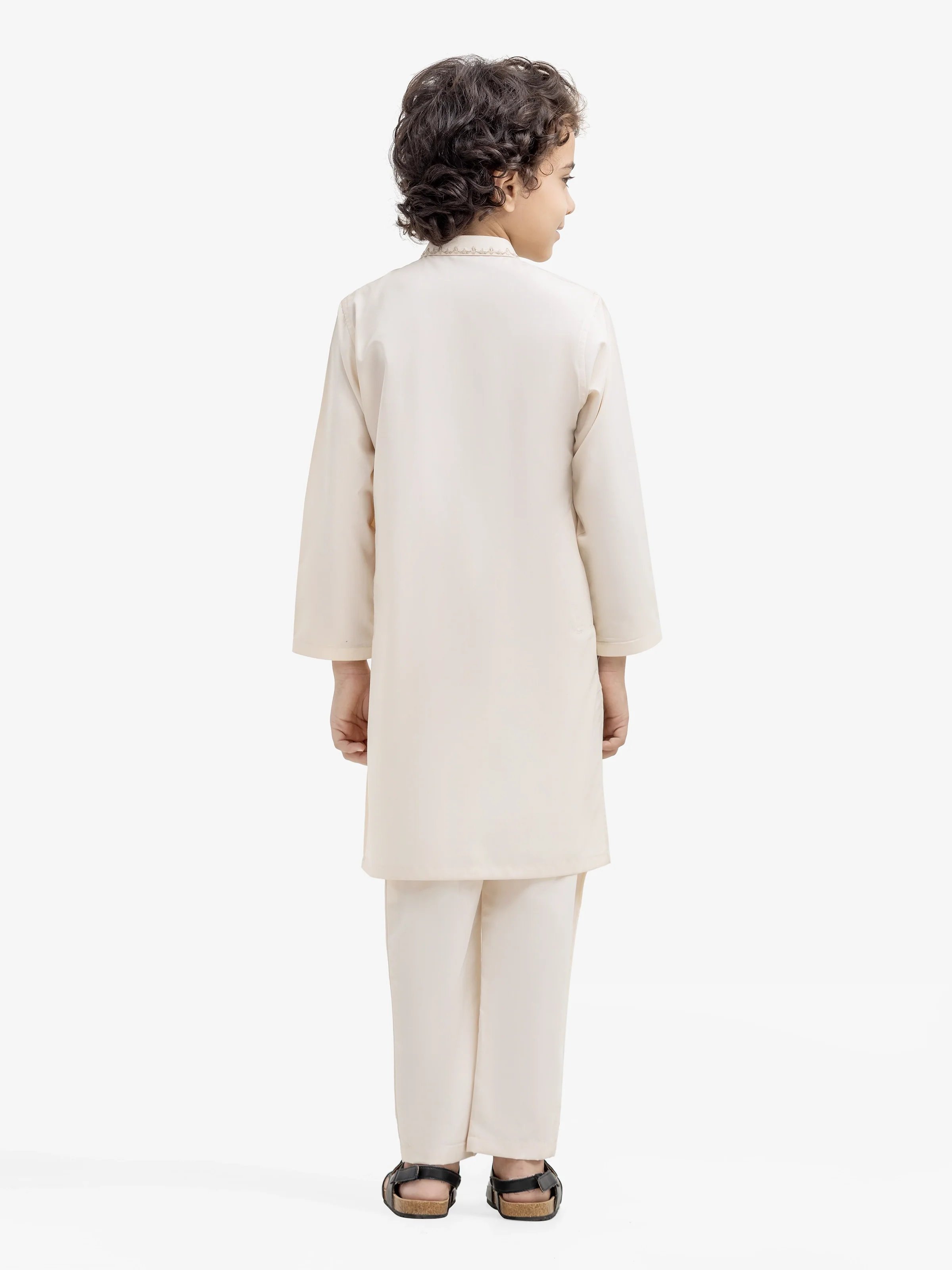 Boy's Cream Kurta Pajama - EBTKP5-015 - Image 5