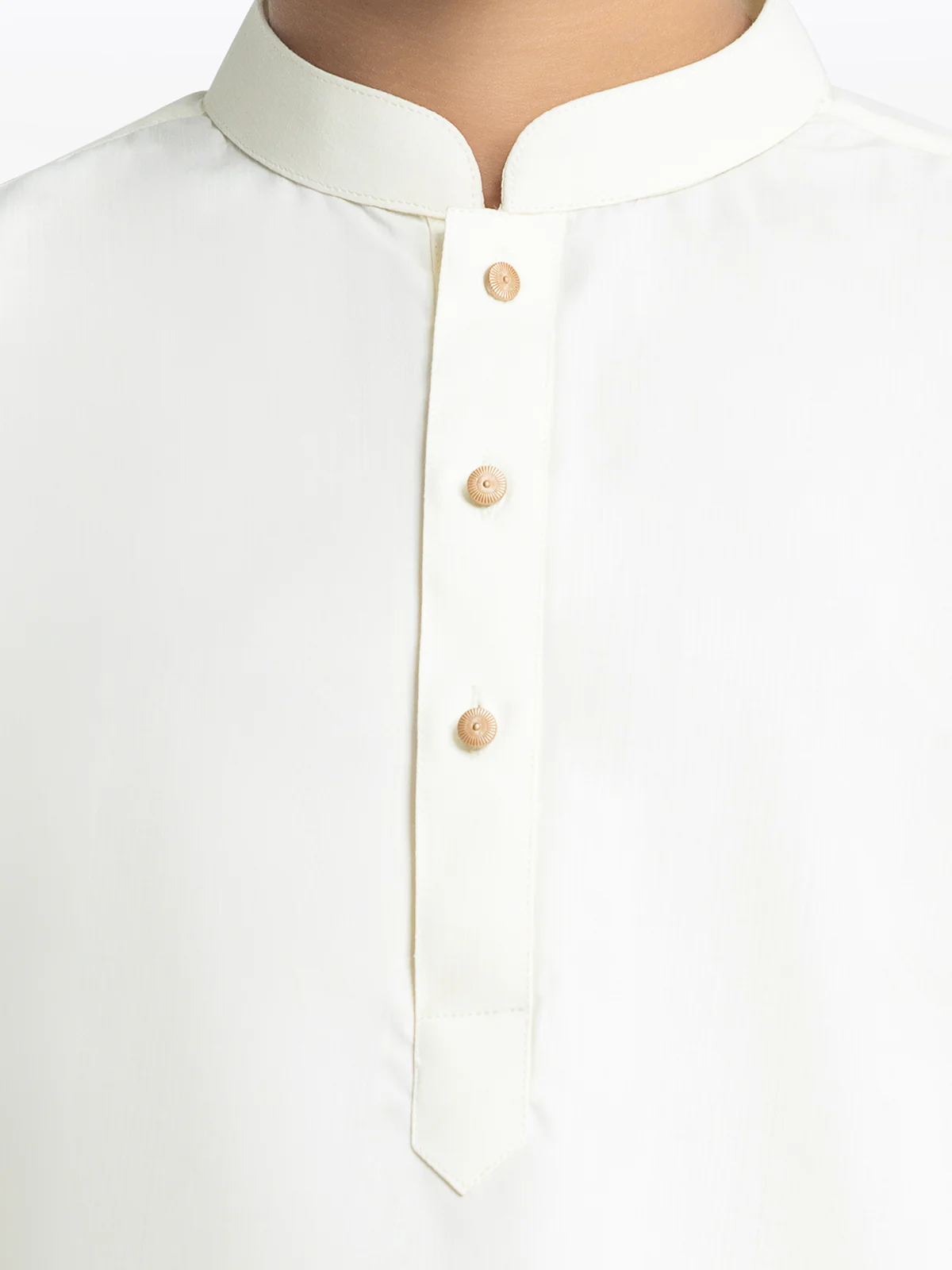 Boy's Cream Kurta Shalwar - EBTKS24-3964 - Image 3