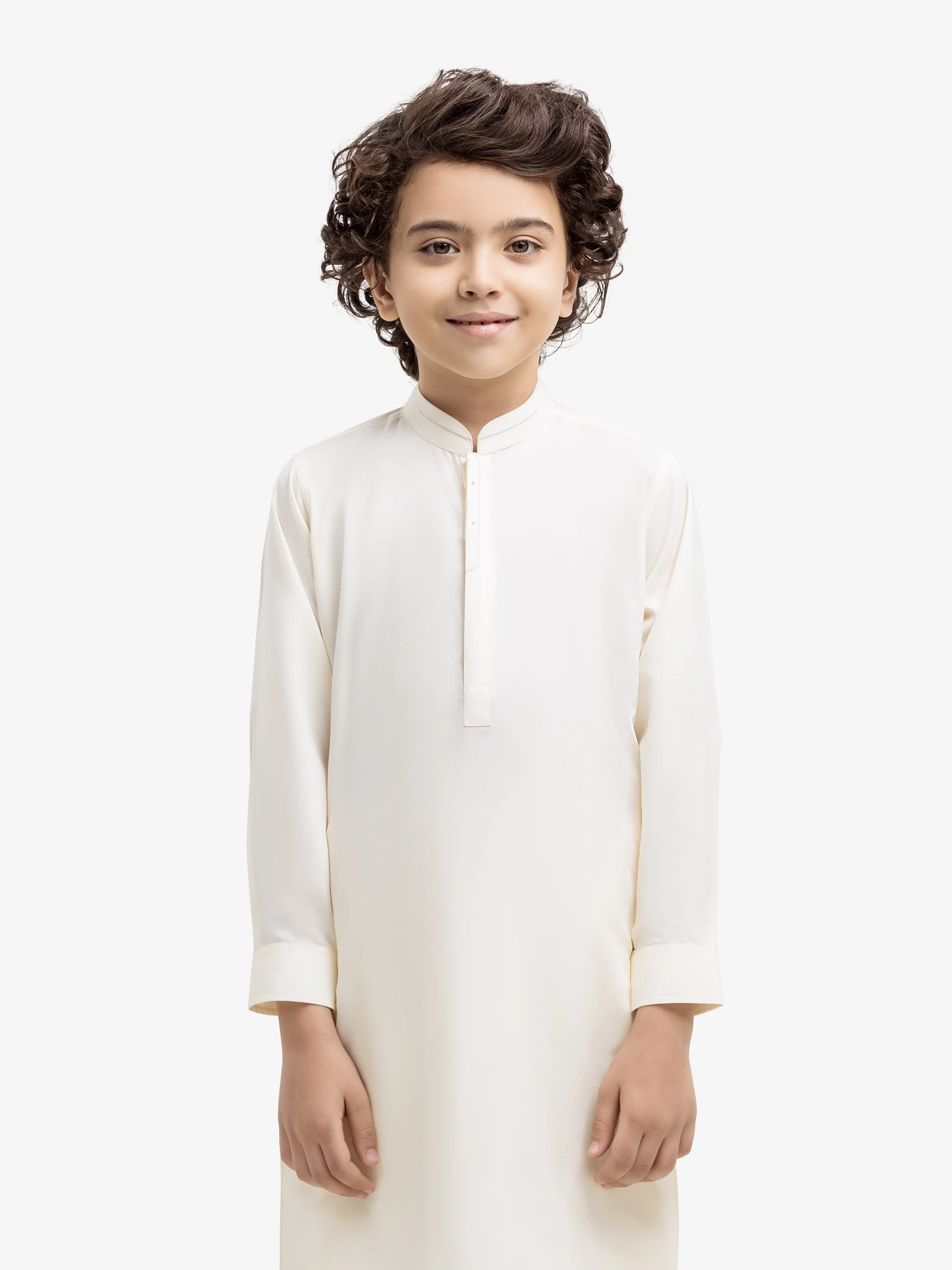Boy's Cream Kurta Shalwar - EBTKS5-4027 - Image 2