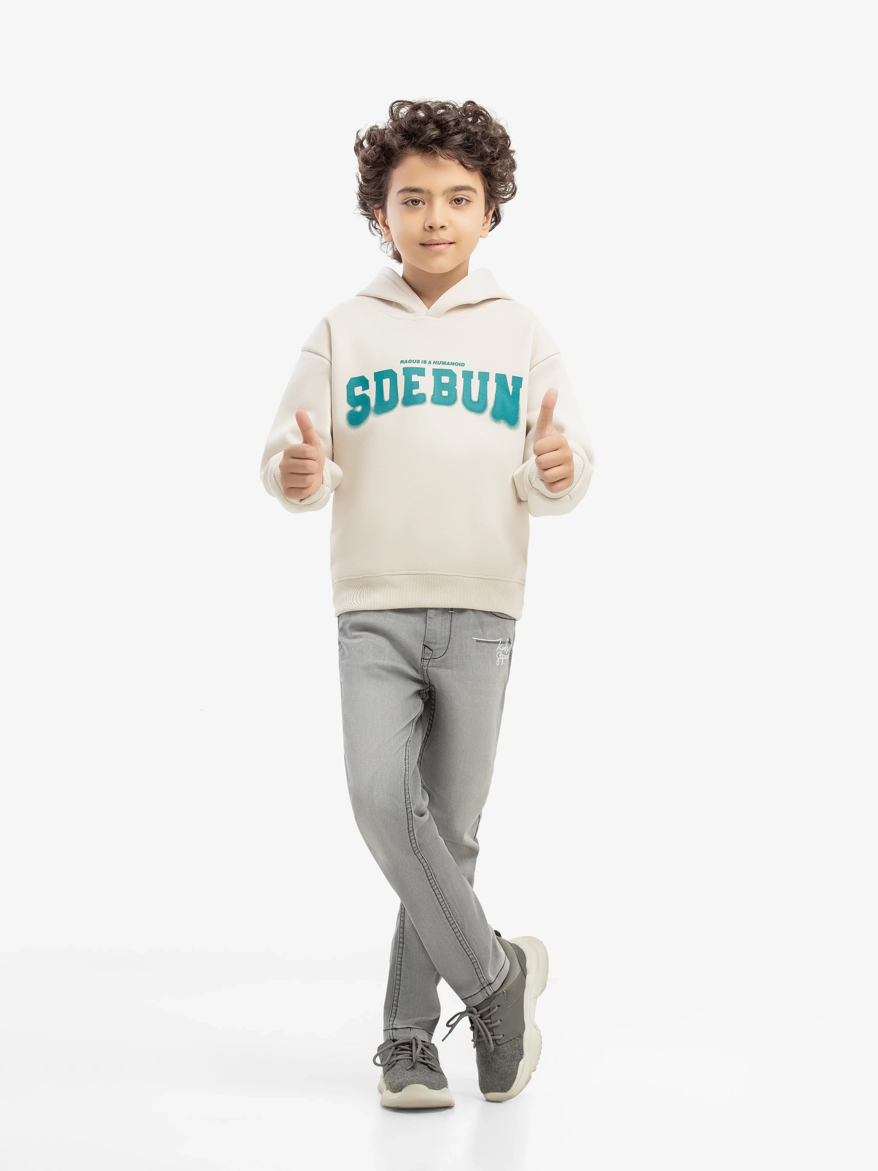 Boy's Cream Multi Jacket - EBTJK5-003-2P - Image 2