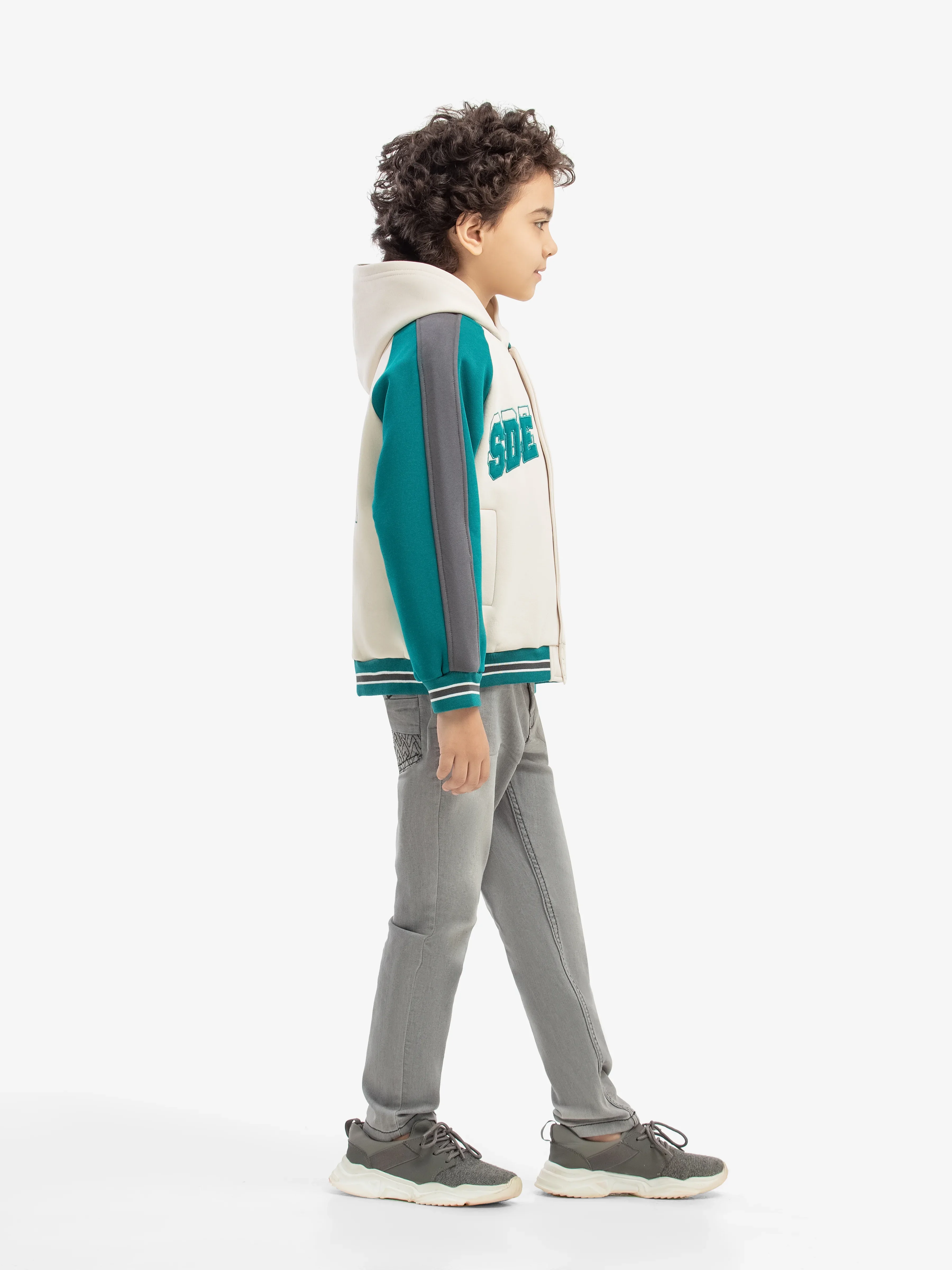 Boy's Cream Multi Jacket - EBTJK5-003-2P - Image 4
