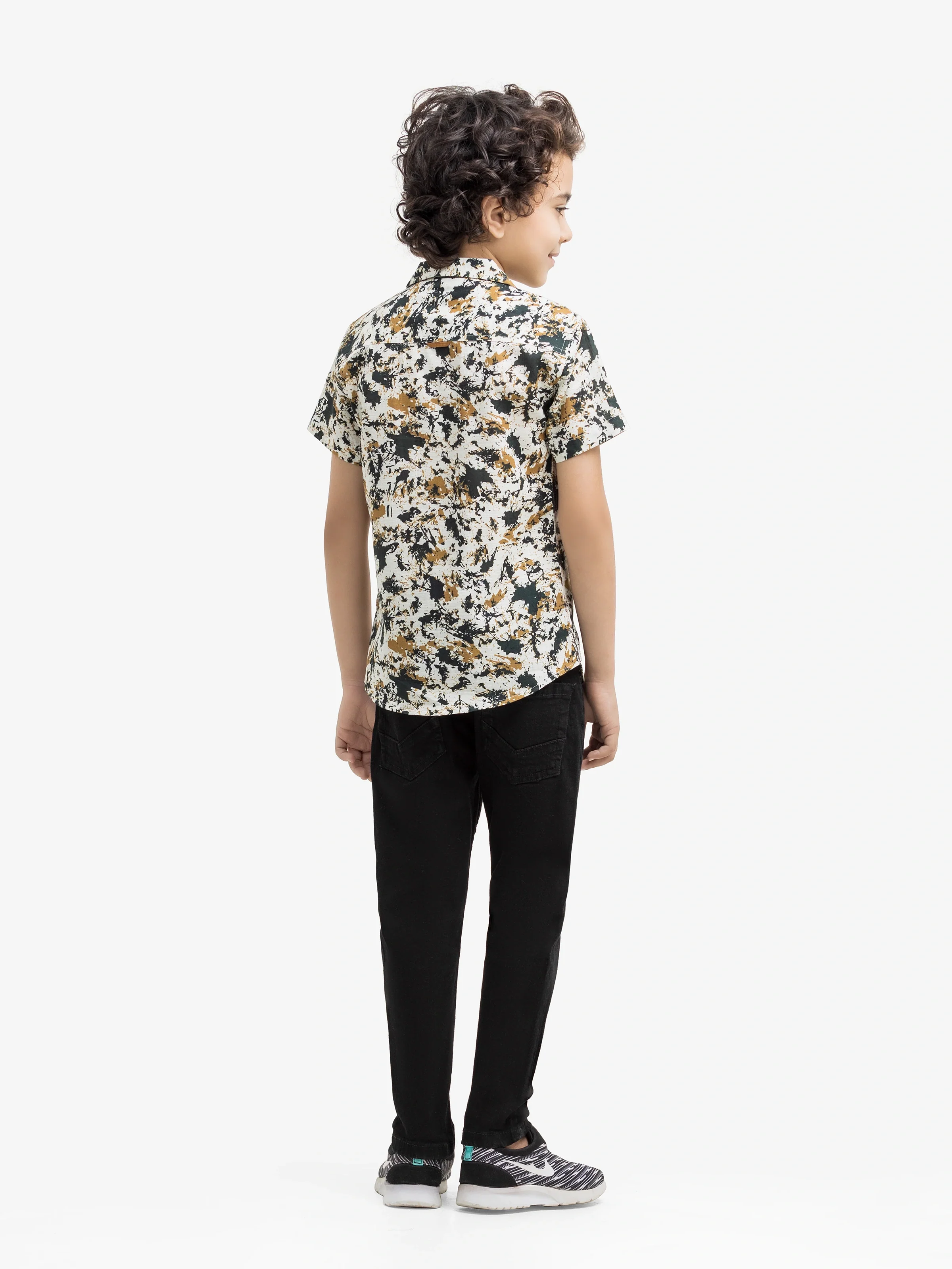 Boy's Cream Multi Shirt - EBTS5-27600 - Image 5