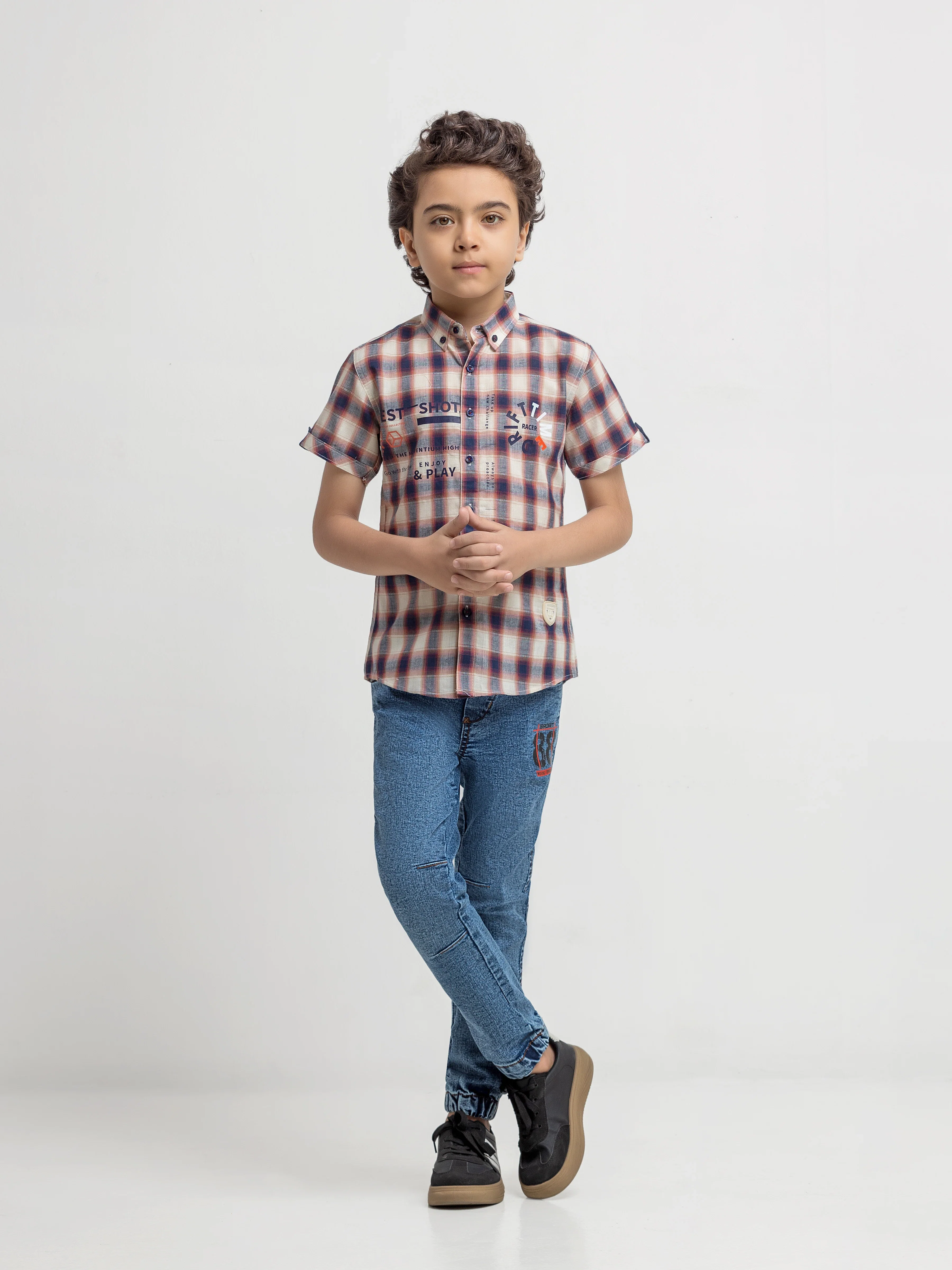 Boy's Cream Multi Shirt - EBTSH6-27698 - Image 2