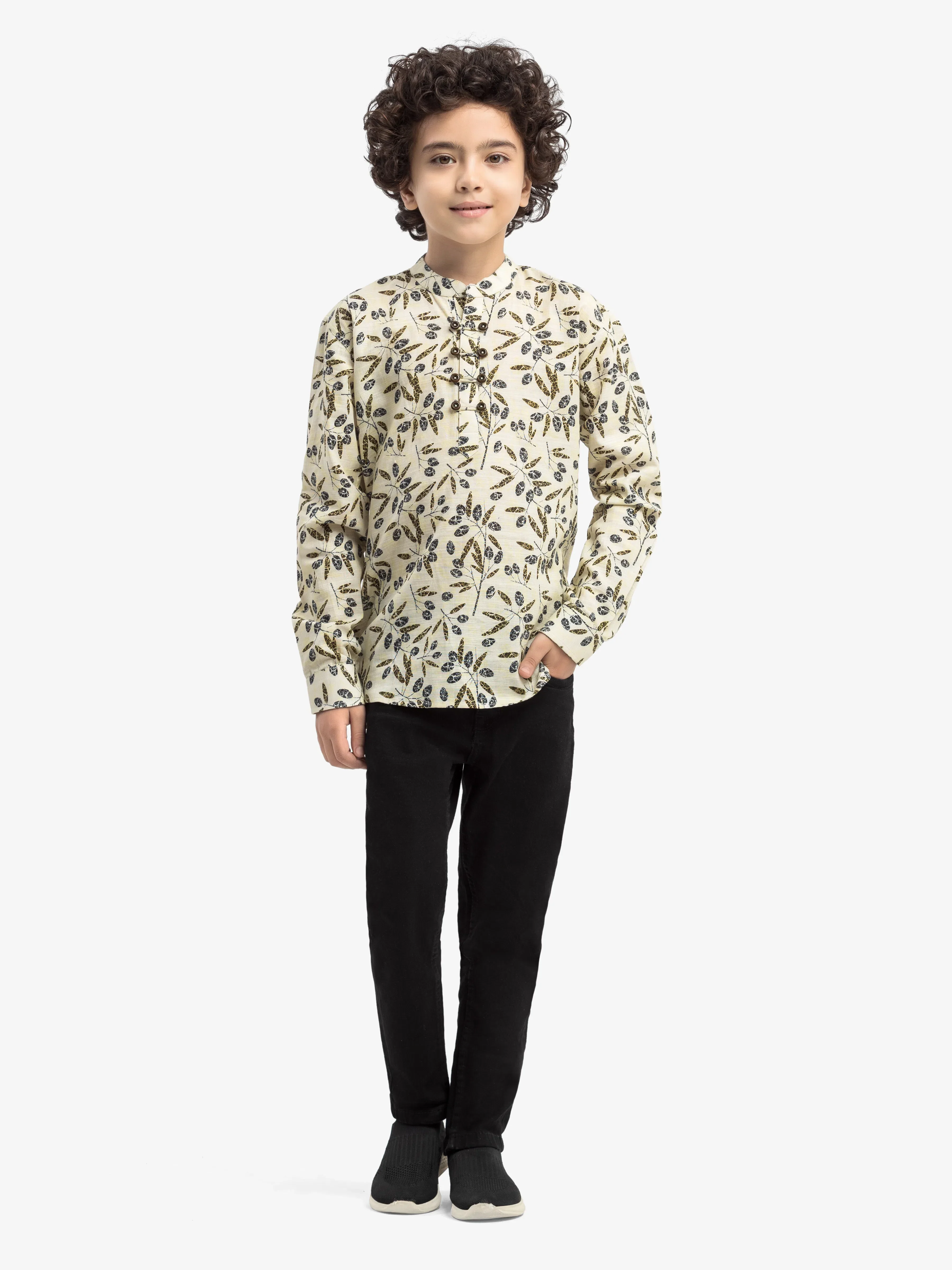 Boy's Cream Shirt - EBTS5-27646 - Image 2