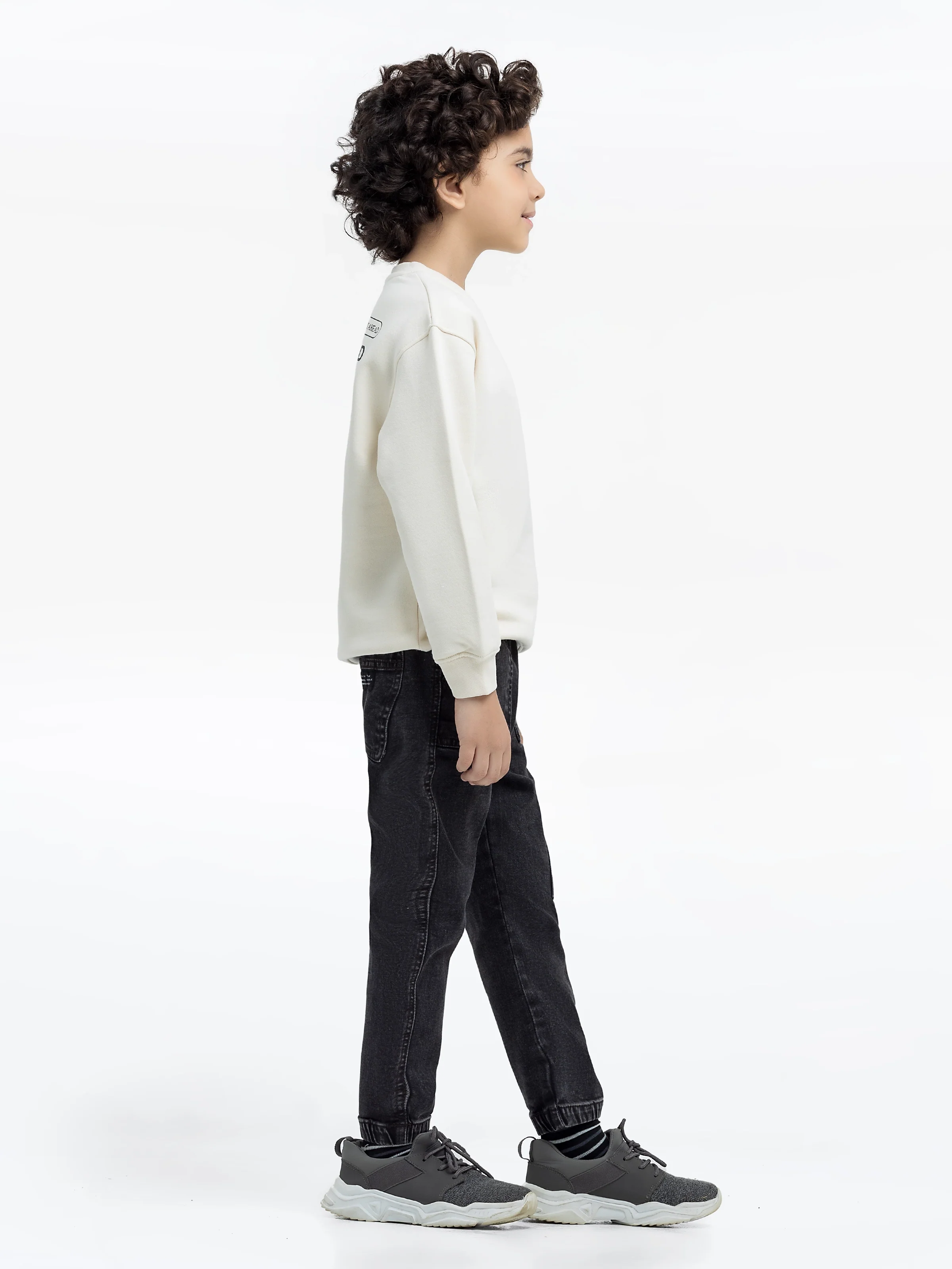 Boy's Cream Sweatshirt - EBTSS24-015 - Image 4