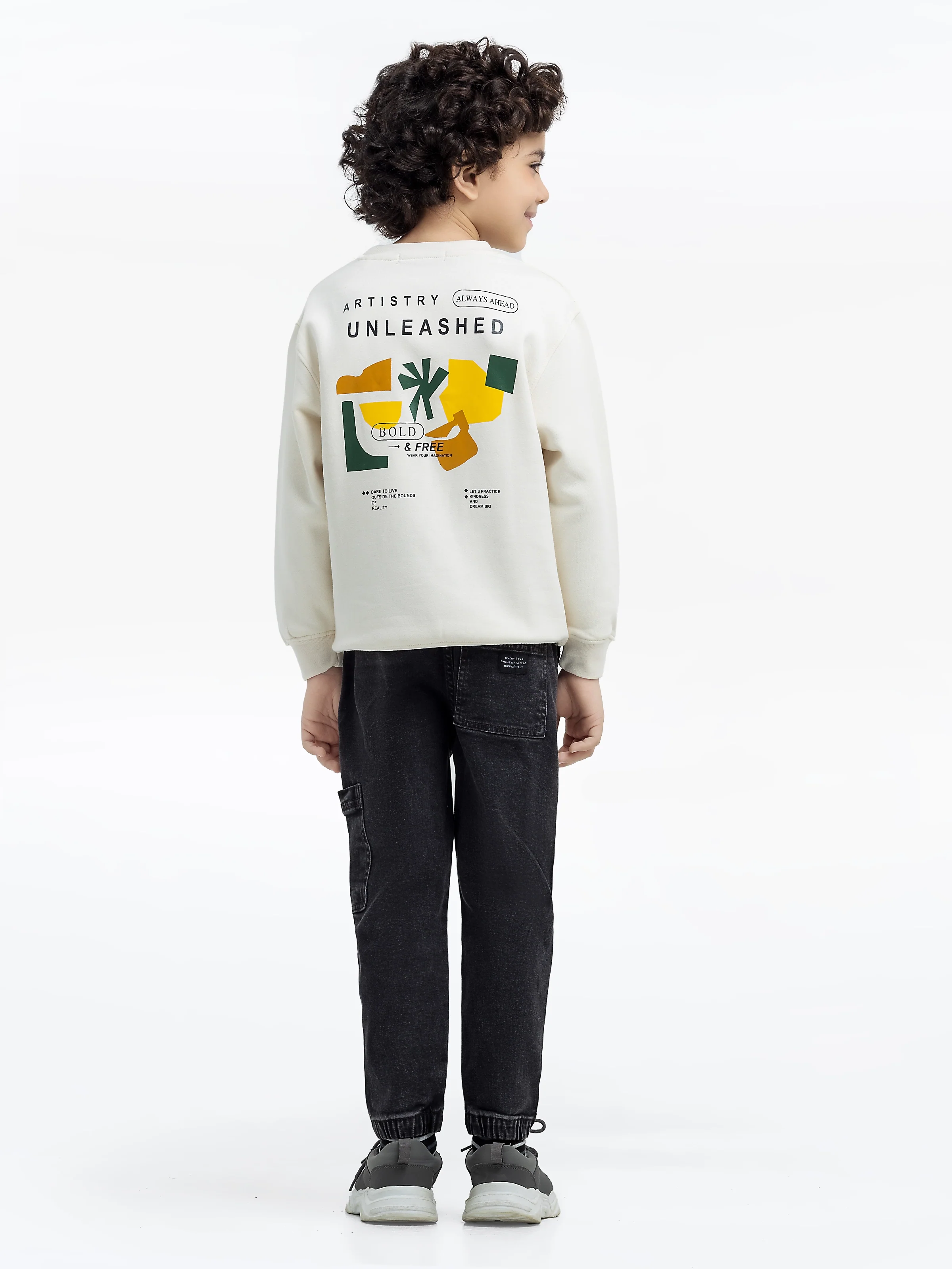 Boy's Cream Sweatshirt - EBTSS24-015 - Image 5