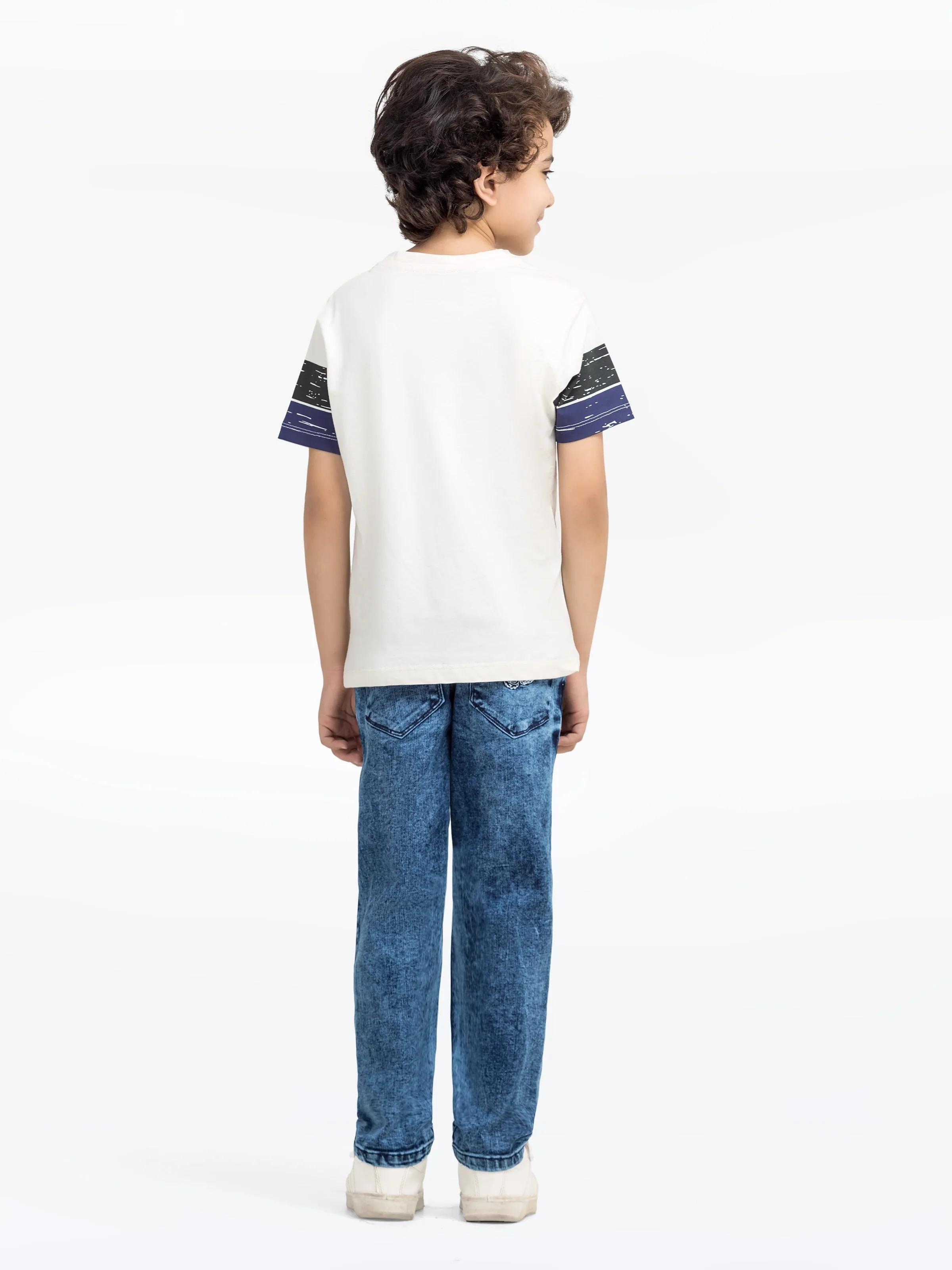 Boy's Cream T-Shirt - EBTTS24-006 - Image 4