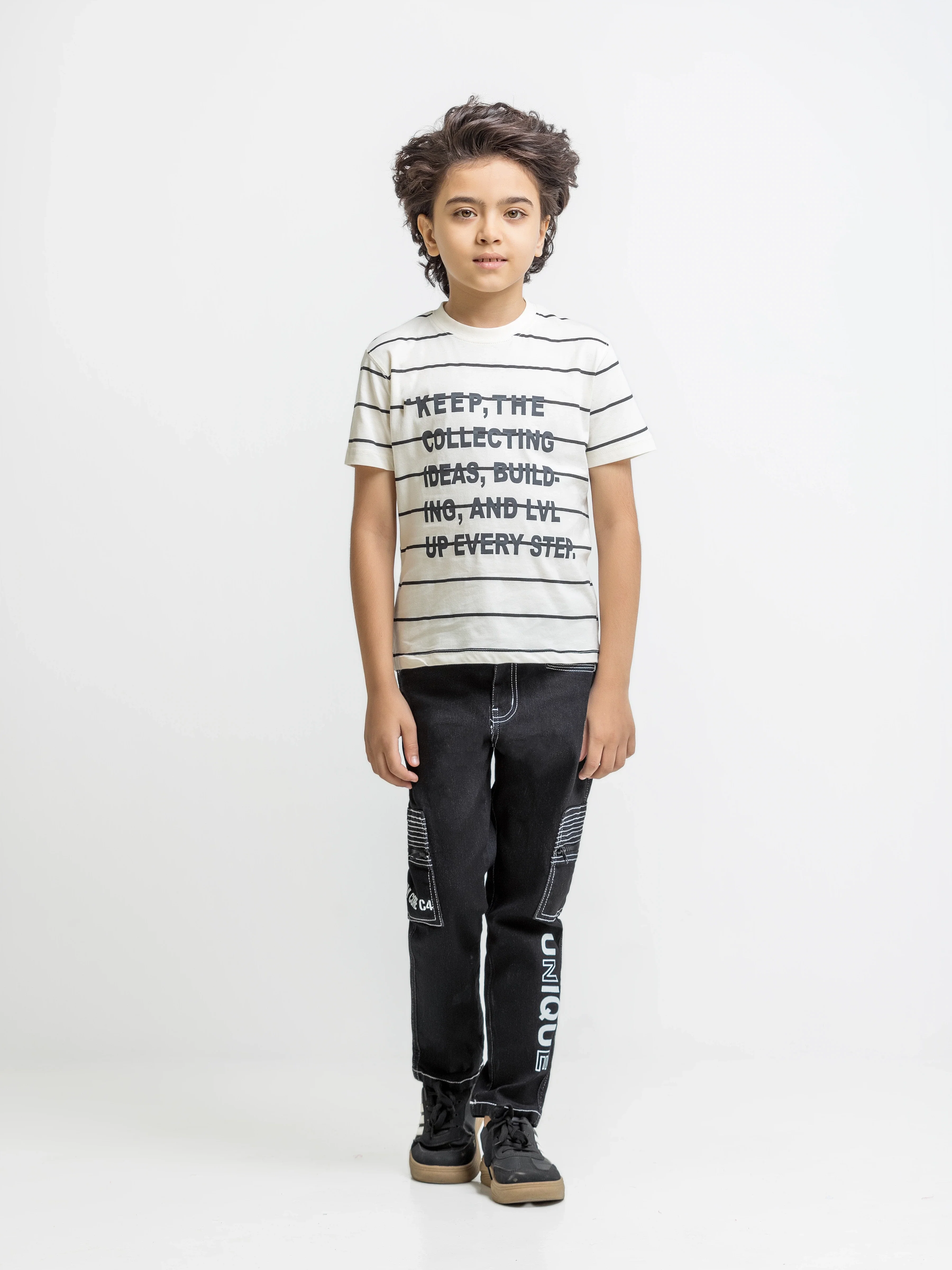 Boy's Cream T-Shirt - EBTTS6-035 - Image 2