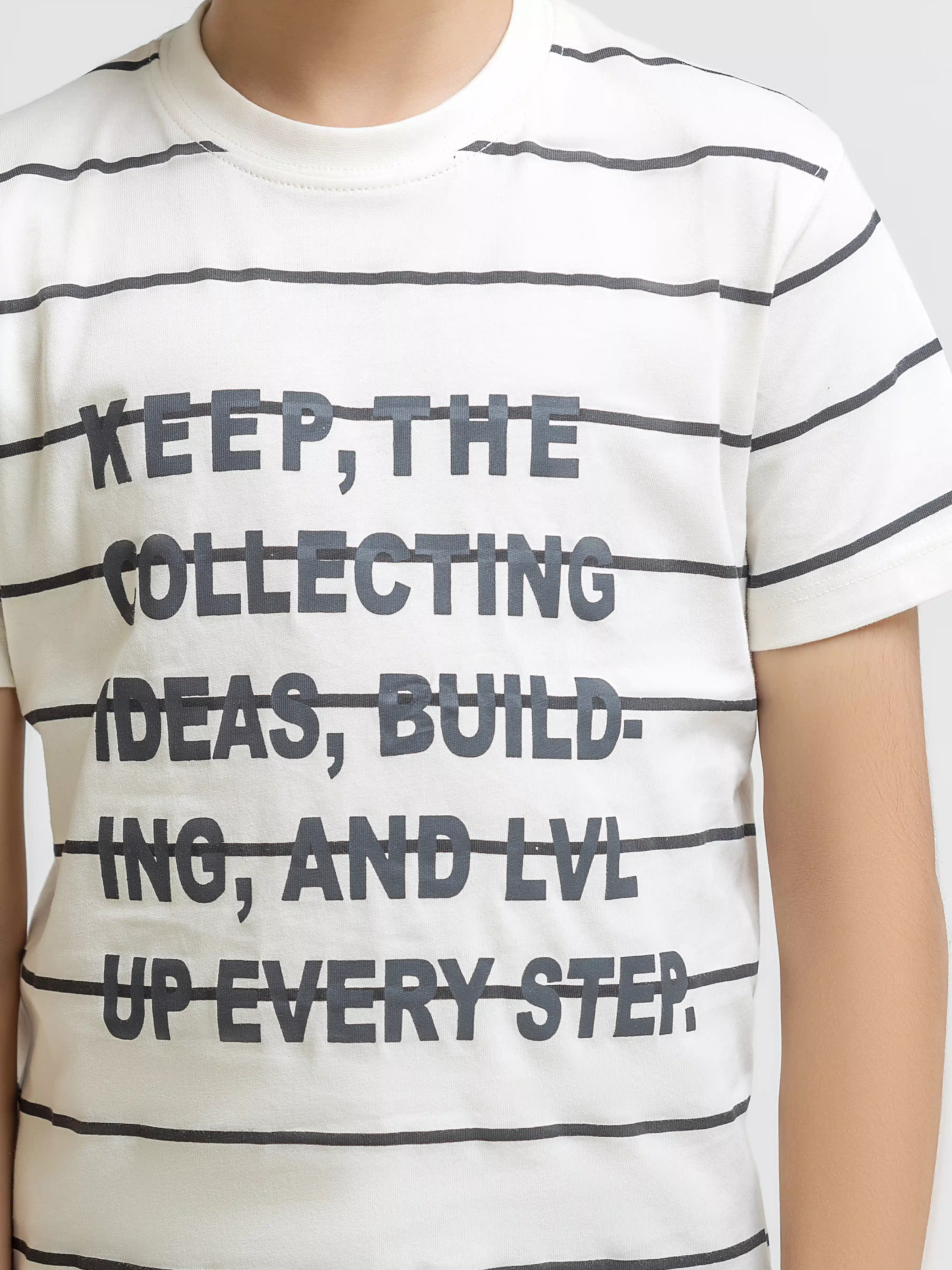 Boy's Cream T-Shirt - EBTTS6-035 - Image 3