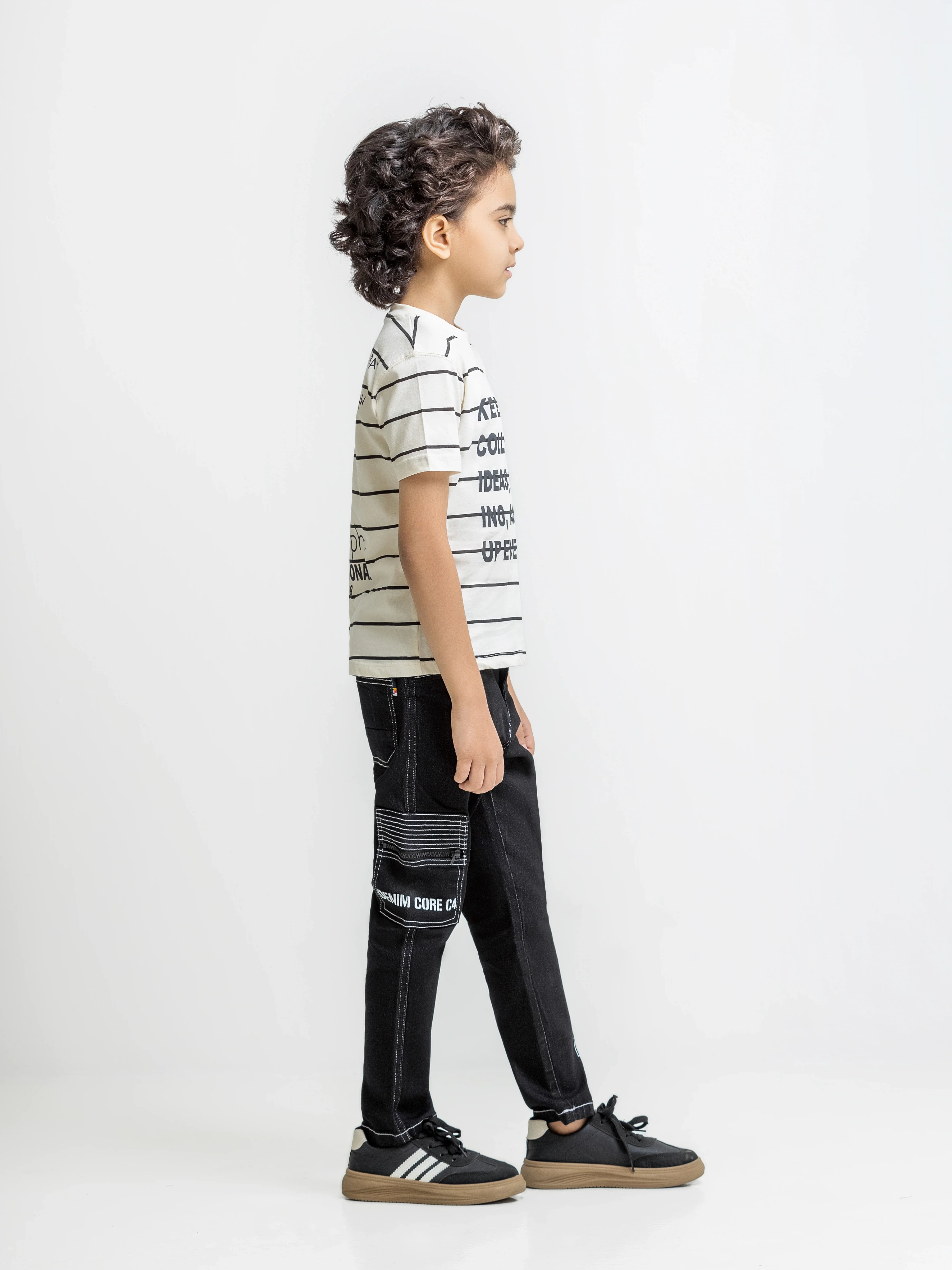 Boy's Cream T-Shirt - EBTTS6-035 - Image 5