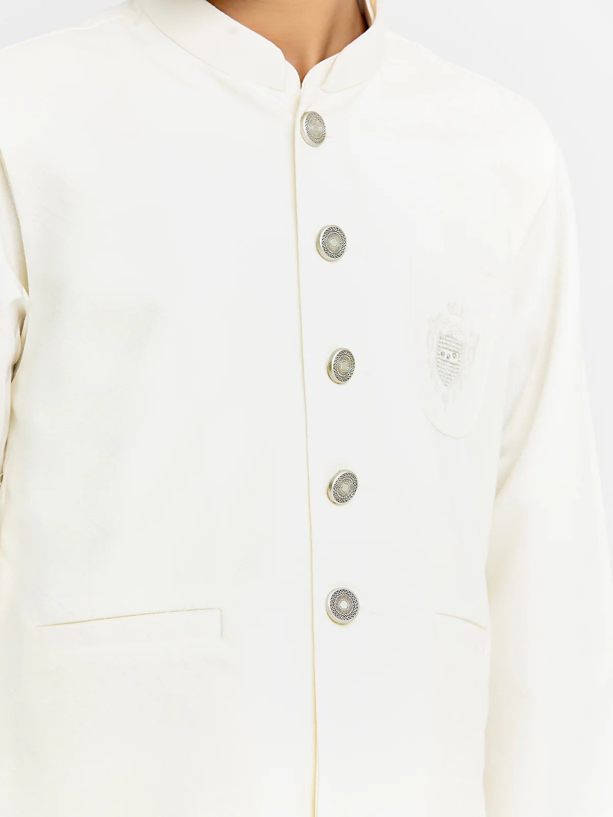 Boy's Cream Waist Coat Suit - EBTWCS23-25182 - Image 5