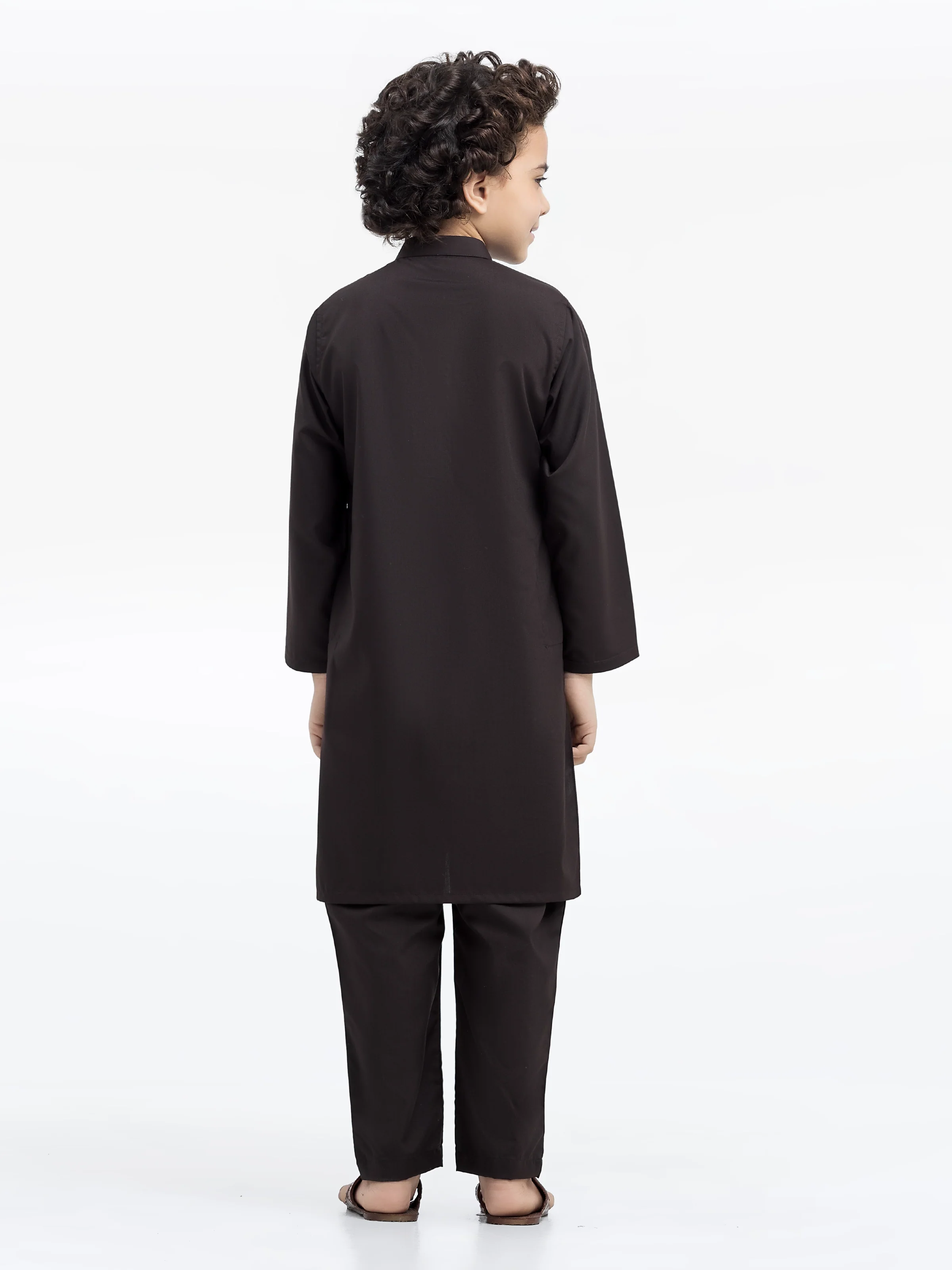 Boy's Dark Brown Kurta Pajama - EBTKP24-008 - Image 5