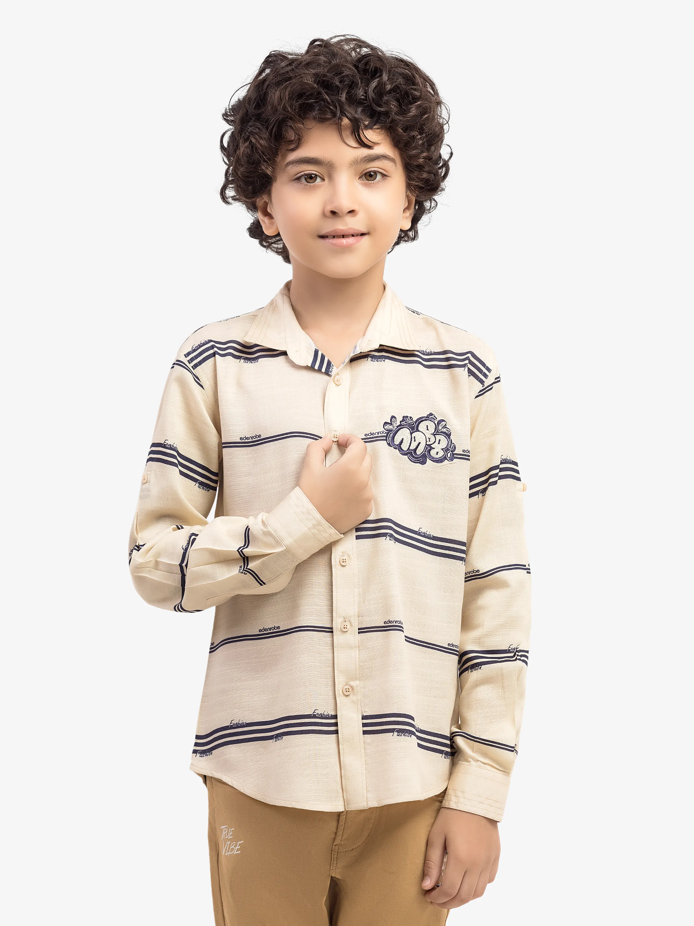 Boy's Dark Cream Shirt - EBTS5-27615 - Image 2