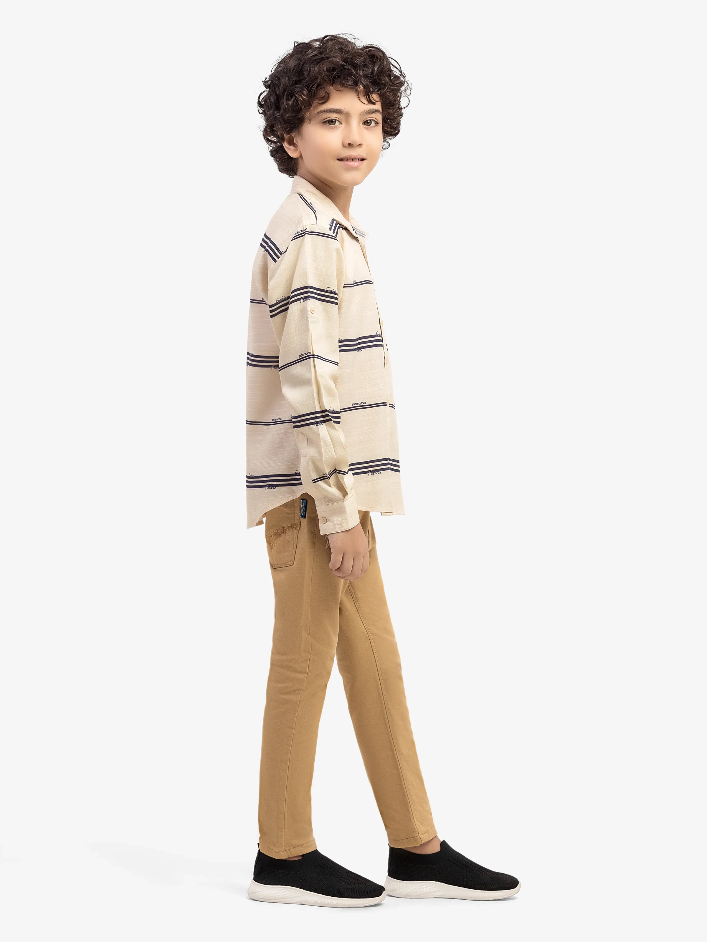 Boy's Dark Cream Shirt - EBTS5-27615 - Image 3