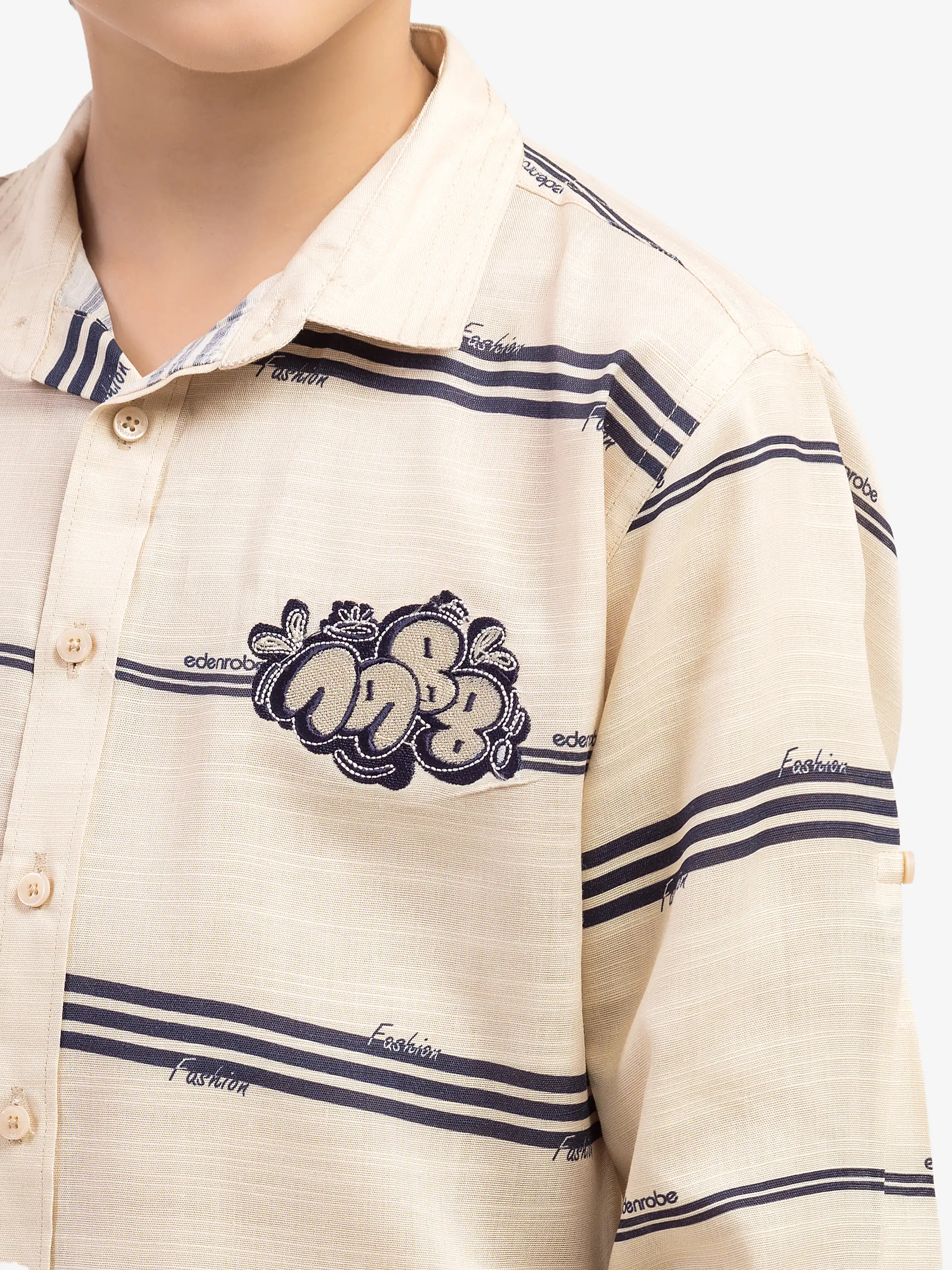 Boy's Dark Cream Shirt - EBTS5-27615 - Image 4
